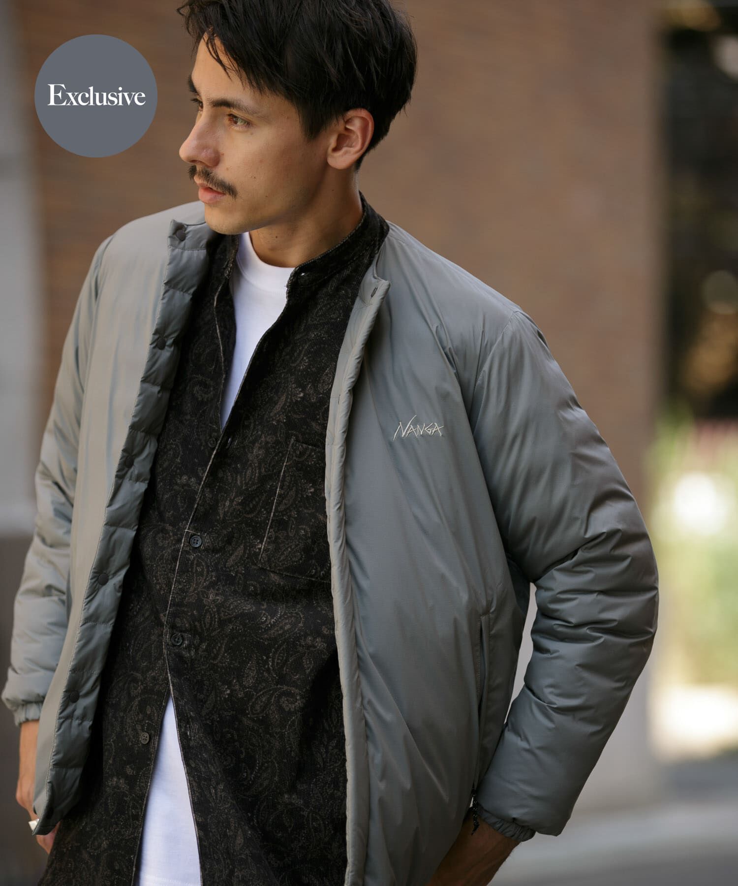 URBAN RESEARCH DOORS「『別注』NANGA&times;DOORS　REVERSIBLE DOWN JACKET」|ダウン|グレー