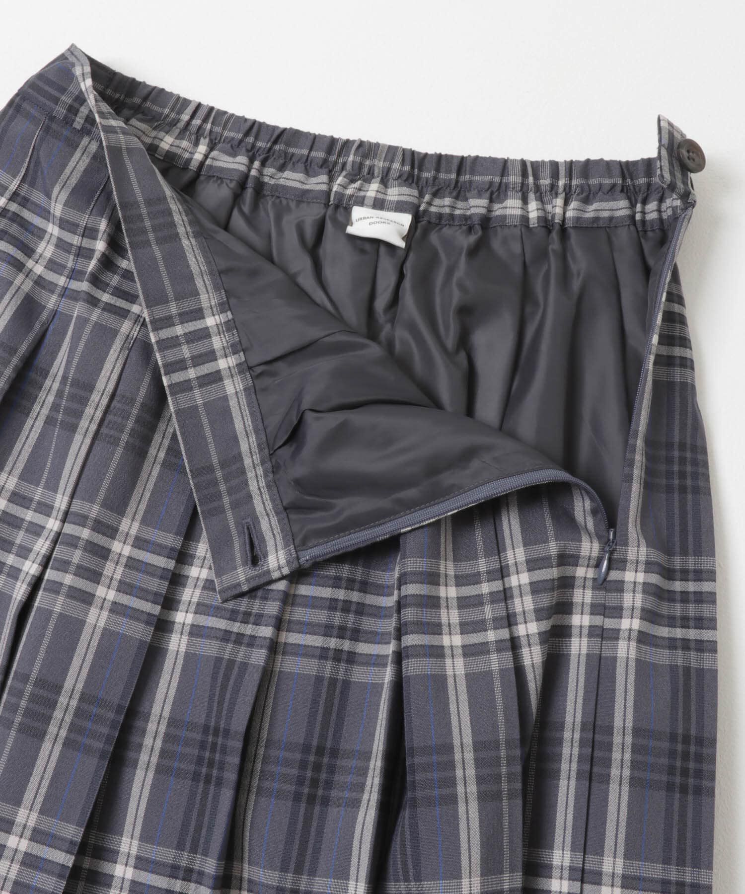 URBAN RESEARCH DOORS「『一部WEB限定カラー』チェックプリーツスカート」|スカート|