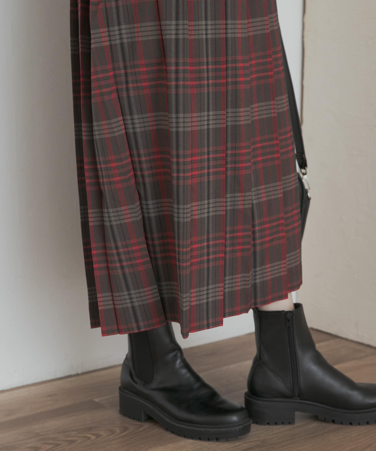 URBAN RESEARCH DOORS「『一部WEB限定カラー』チェックプリーツスカート」|スカート|