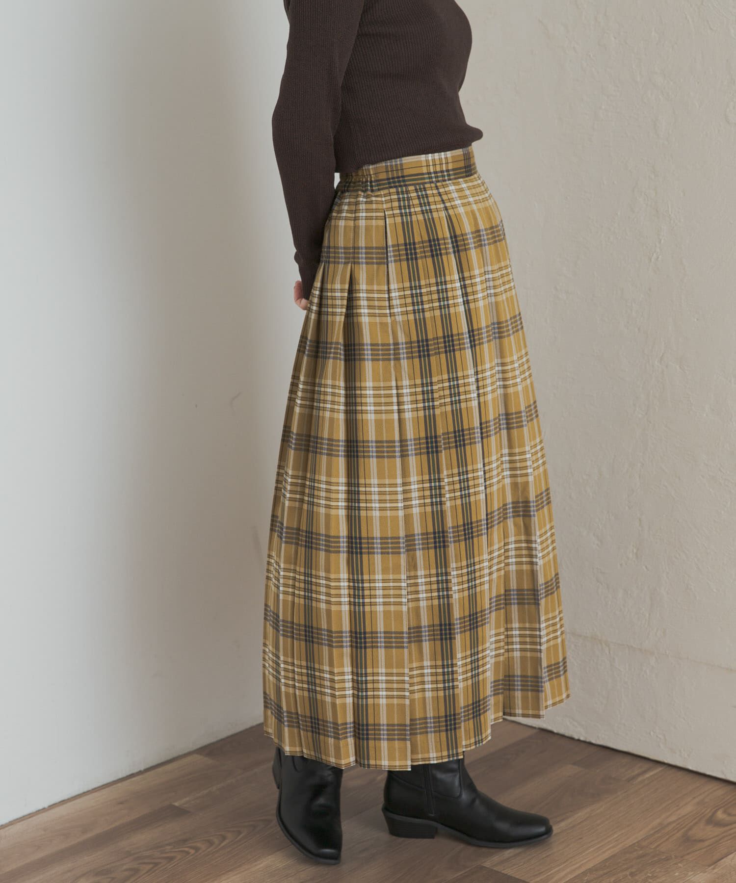 URBAN RESEARCH DOORS「『一部WEB限定カラー』チェックプリーツスカート」|スカート|