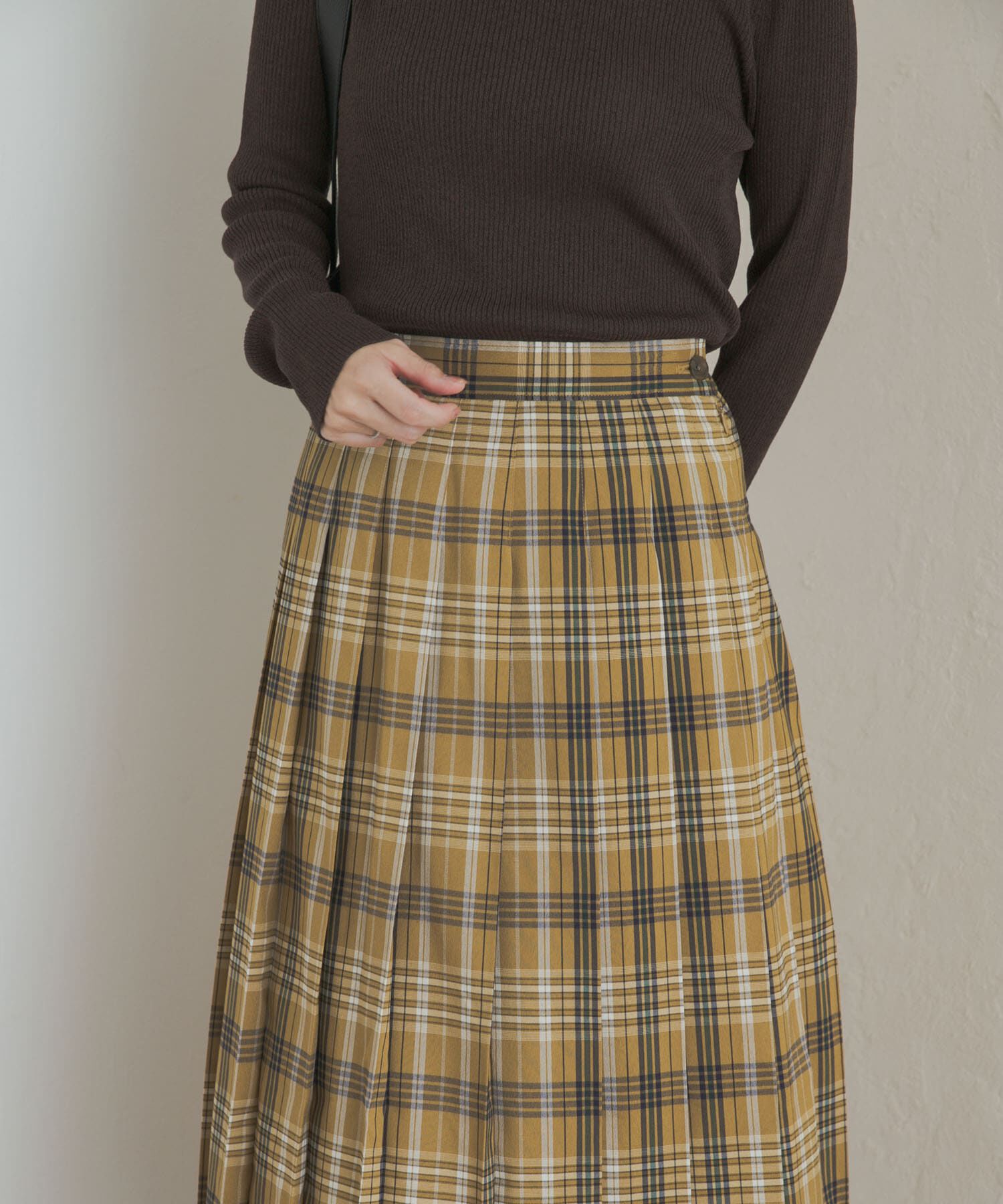 URBAN RESEARCH DOORS「『一部WEB限定カラー』チェックプリーツスカート」|スカート|