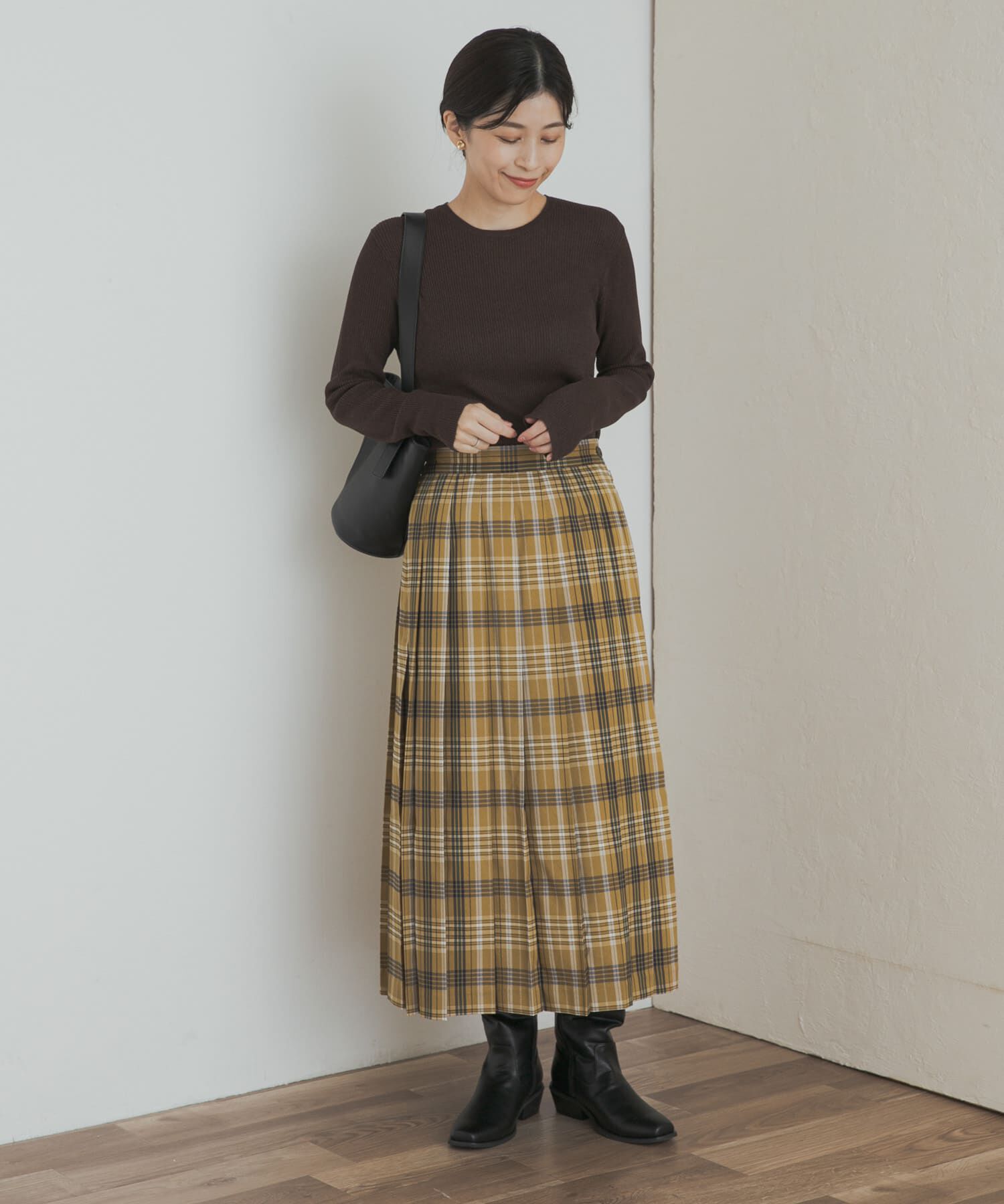 URBAN RESEARCH DOORS「『一部WEB限定カラー』チェックプリーツスカート」|スカート|