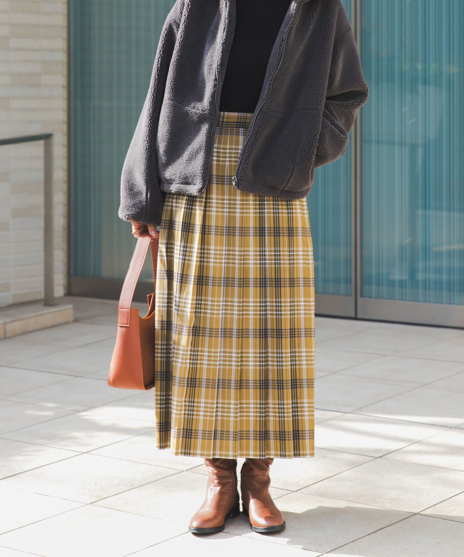 URBAN RESEARCH DOORS「『一部WEB限定カラー』チェックプリーツスカート」|スカート|