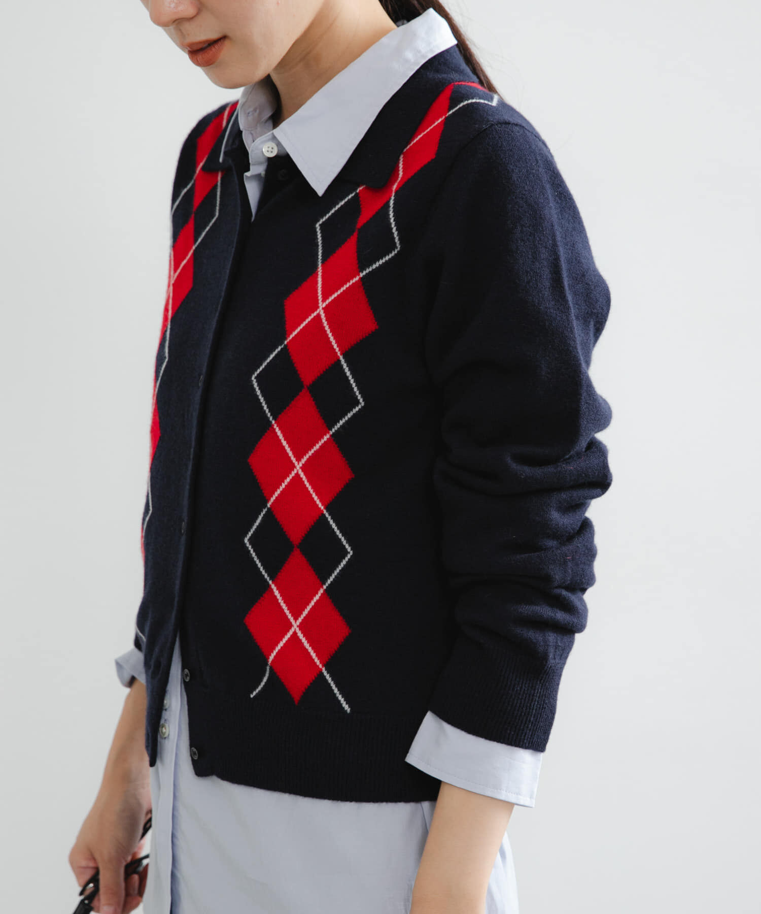 URBAN RESEARCH「アーガイルシャツカラーカーディガン」|ニット・セーター|