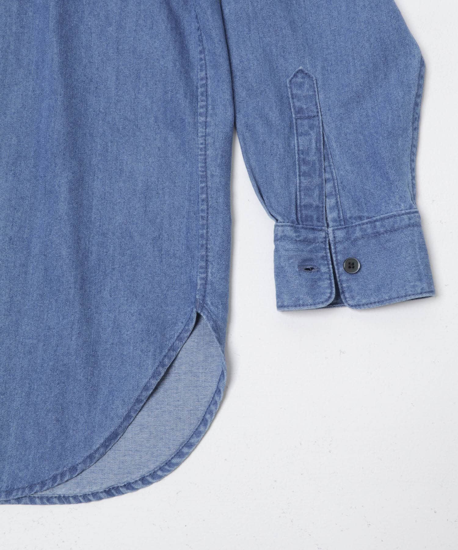 URBAN RESEARCH DOORS「デニムフリルスタンドシャツ」|シャツ・ブラウス|