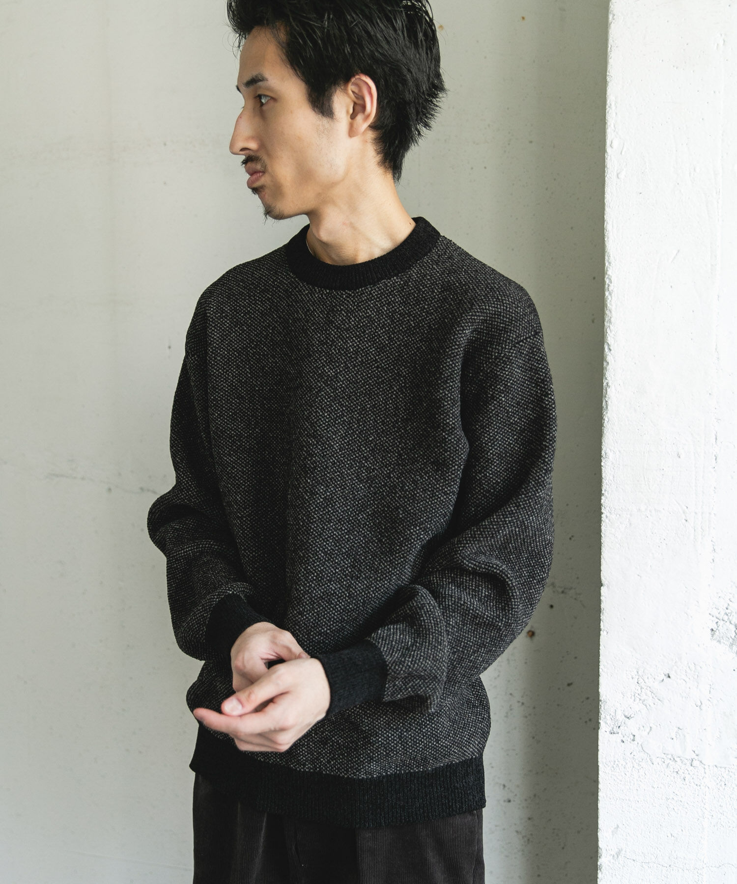 URBAN RESEARCH DOORS「ジャガードモールニットプルオーバー」|ニット・セーター|