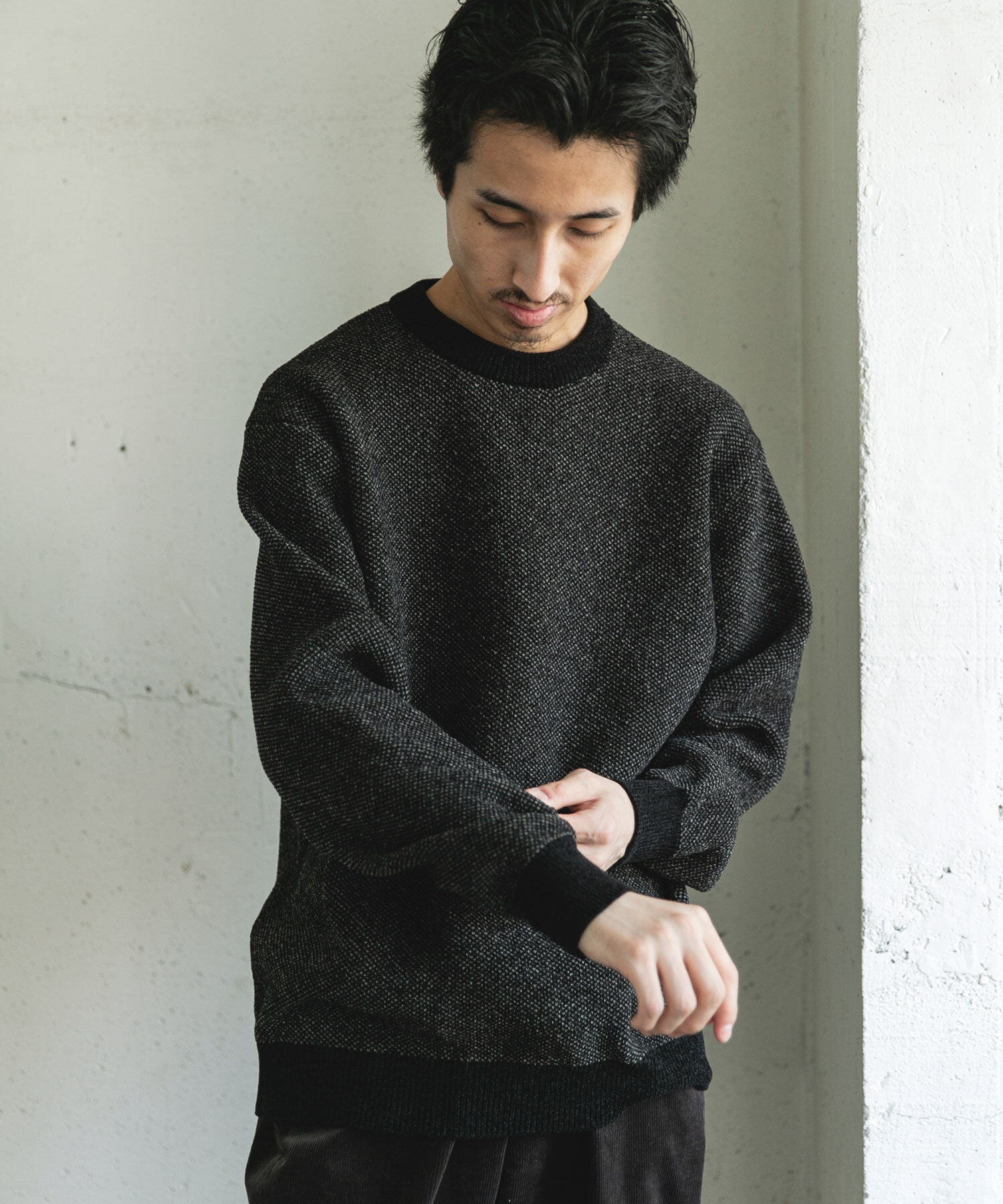 URBAN RESEARCH DOORS「ジャガードモールニットプルオーバー」|ニット・セーター|