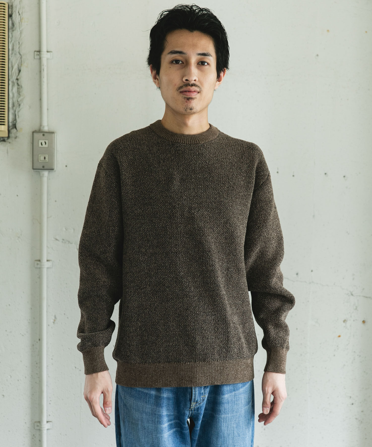 URBAN RESEARCH DOORS「ジャガードモールニットプルオーバー」|ニット・セーター|