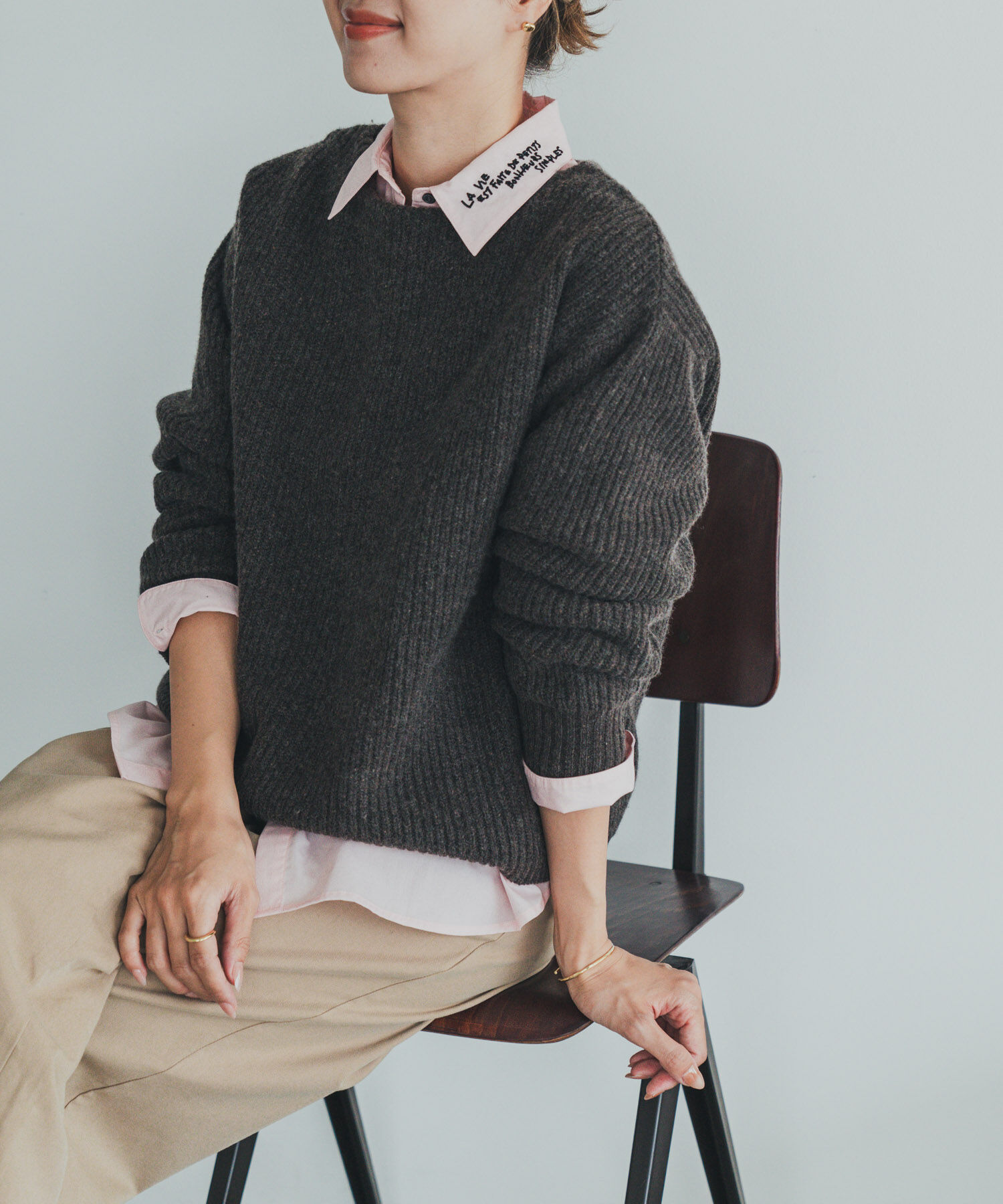 URBAN RESEARCH DOORS「ハミルトンウール畦ボートネックプルオーバー」|ニット・セーター|