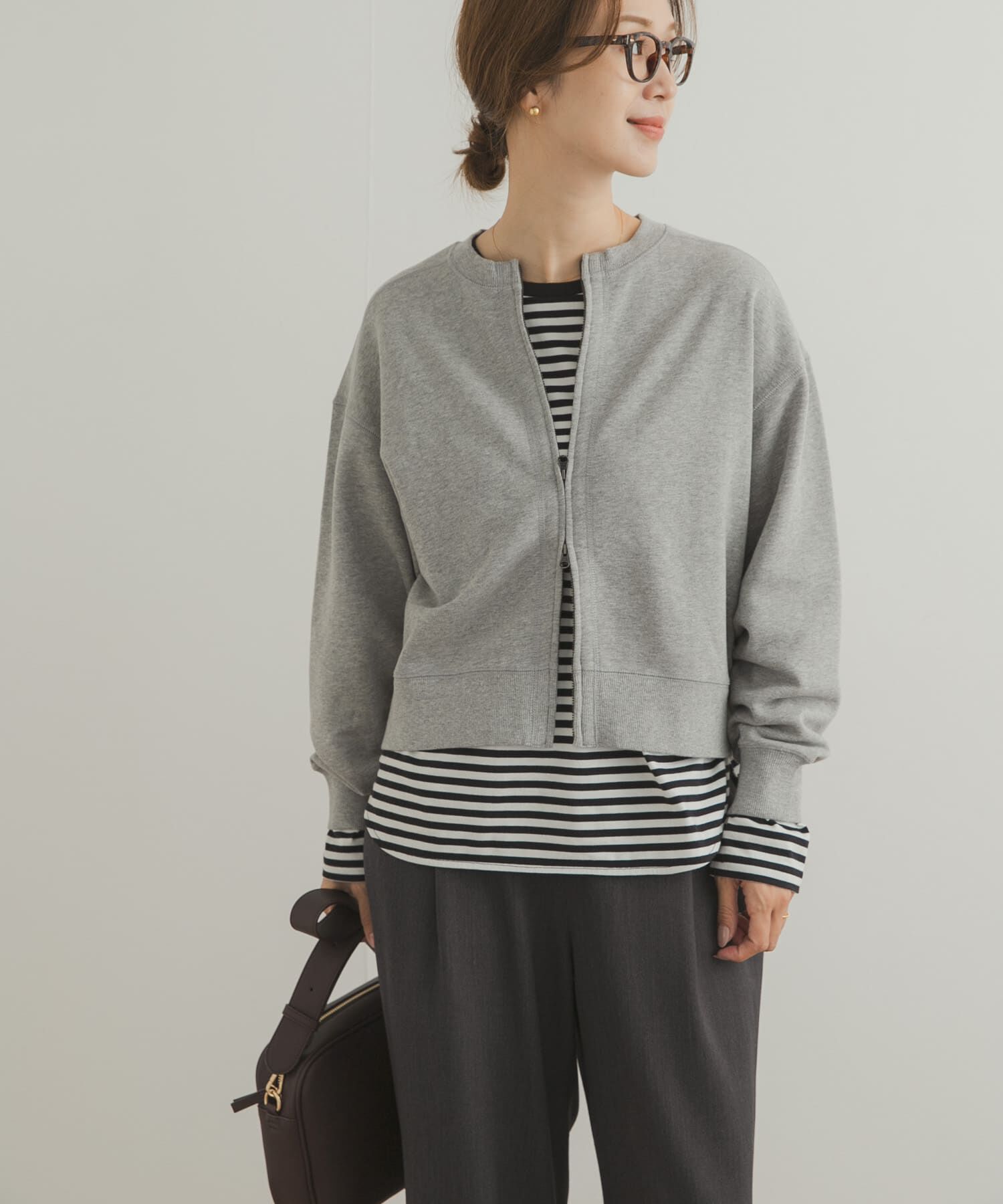 URBAN RESEARCH DOORS「『WEB/一部店舗限定カラー』コットンスウェットZIPカーディガン」|カーディガン|