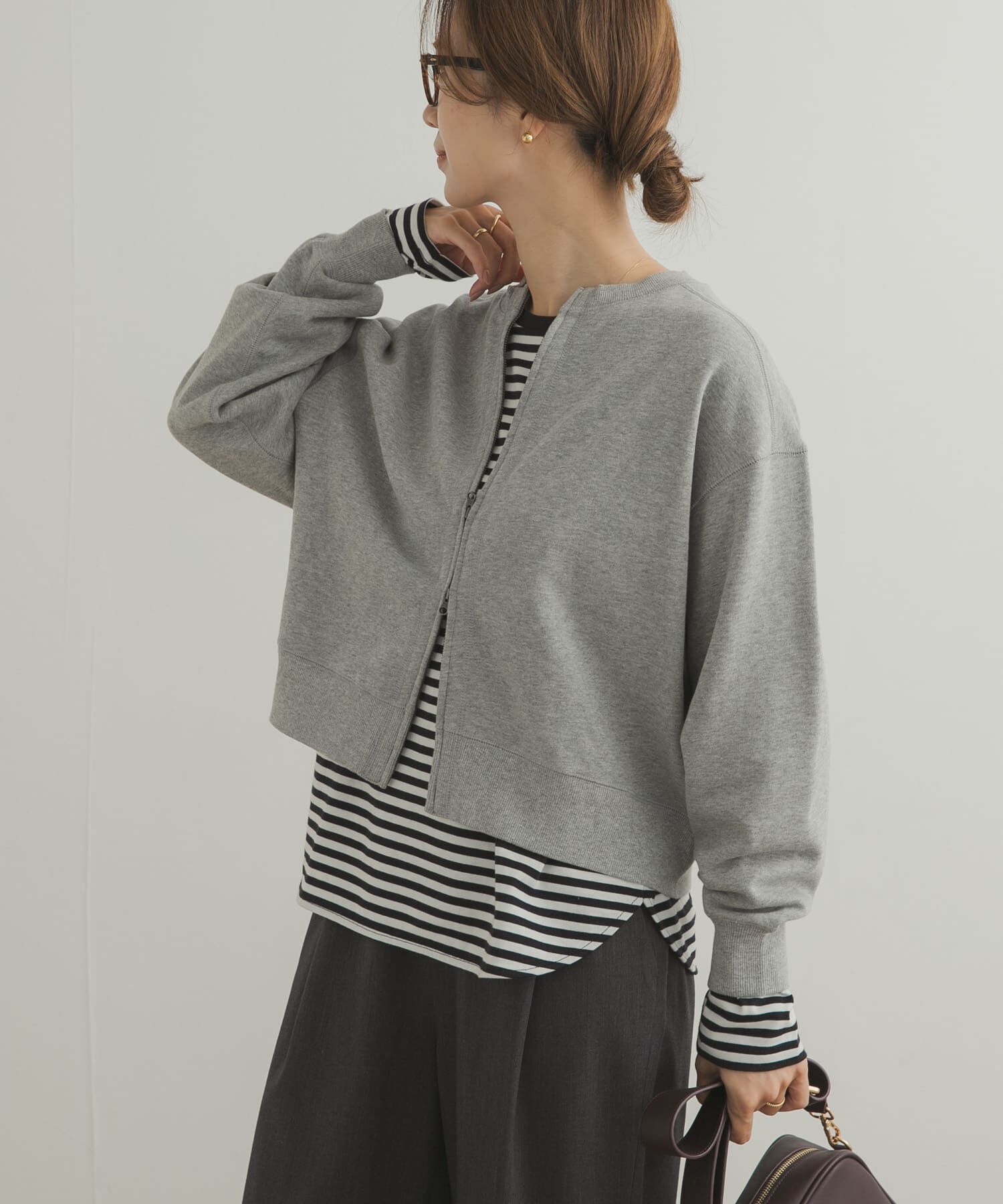 URBAN RESEARCH DOORS「『WEB/一部店舗限定カラー』コットンスウェットZIPカーディガン」|カーディガン|