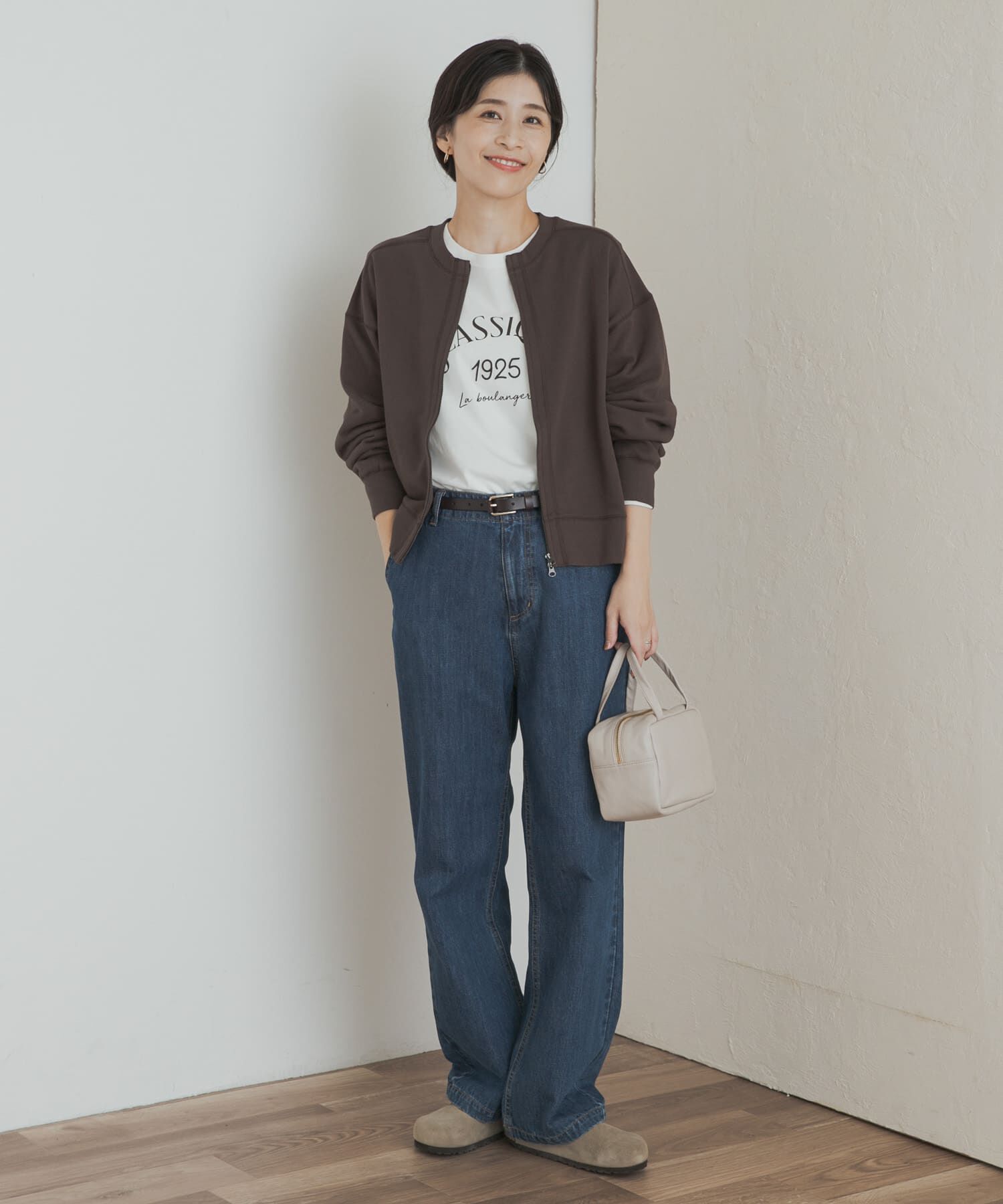 URBAN RESEARCH DOORS「『WEB/一部店舗限定カラー』コットンスウェットZIPカーディガン」|カーディガン|