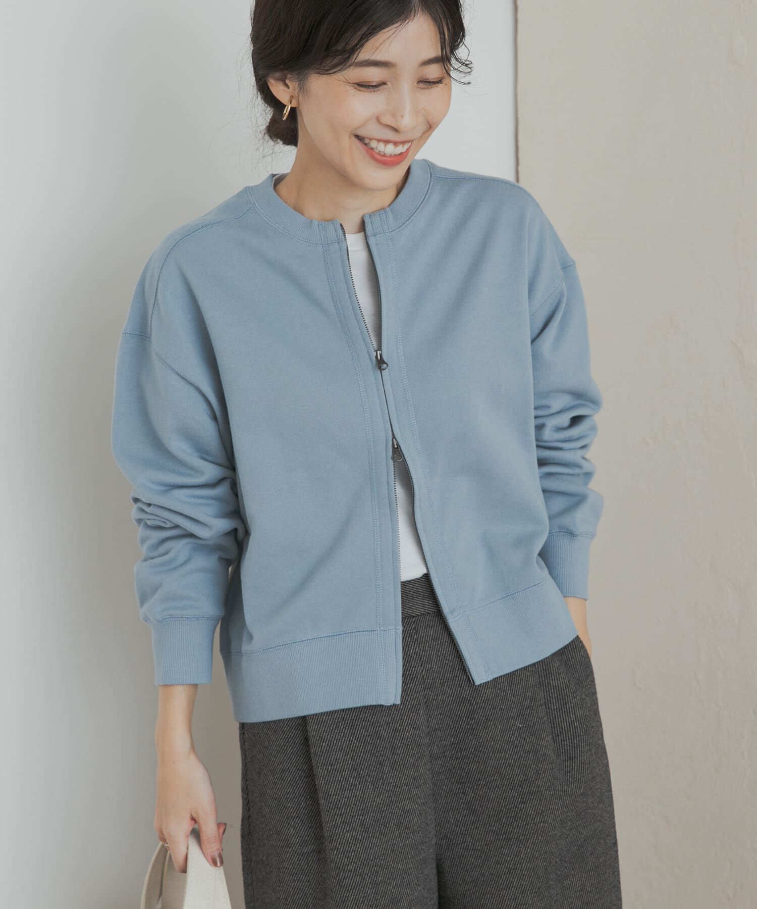 URBAN RESEARCH DOORS「『WEB/一部店舗限定カラー』コットンスウェットZIPカーディガン」|カーディガン|