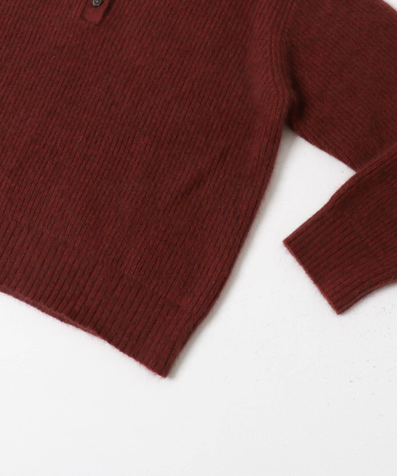 URBAN RESEARCH DOORS「FOX混衿付き畦ニット」|ニット・セーター|