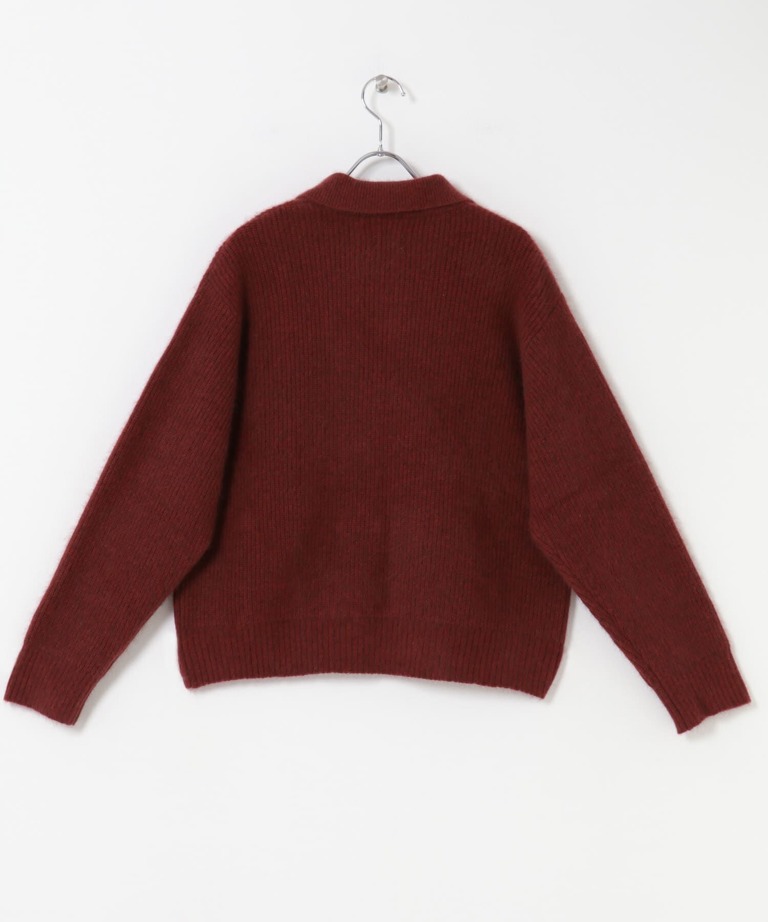 URBAN RESEARCH DOORS「FOX混衿付き畦ニット」|ニット・セーター|