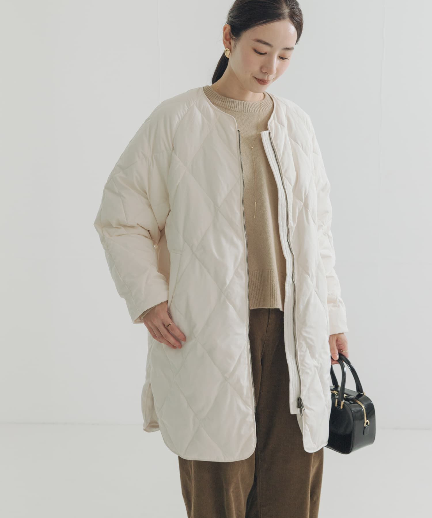 URBAN RESEARCH「『Sサイズ/WEB限定』コクーンキルティングロングダウン」|ダウン|