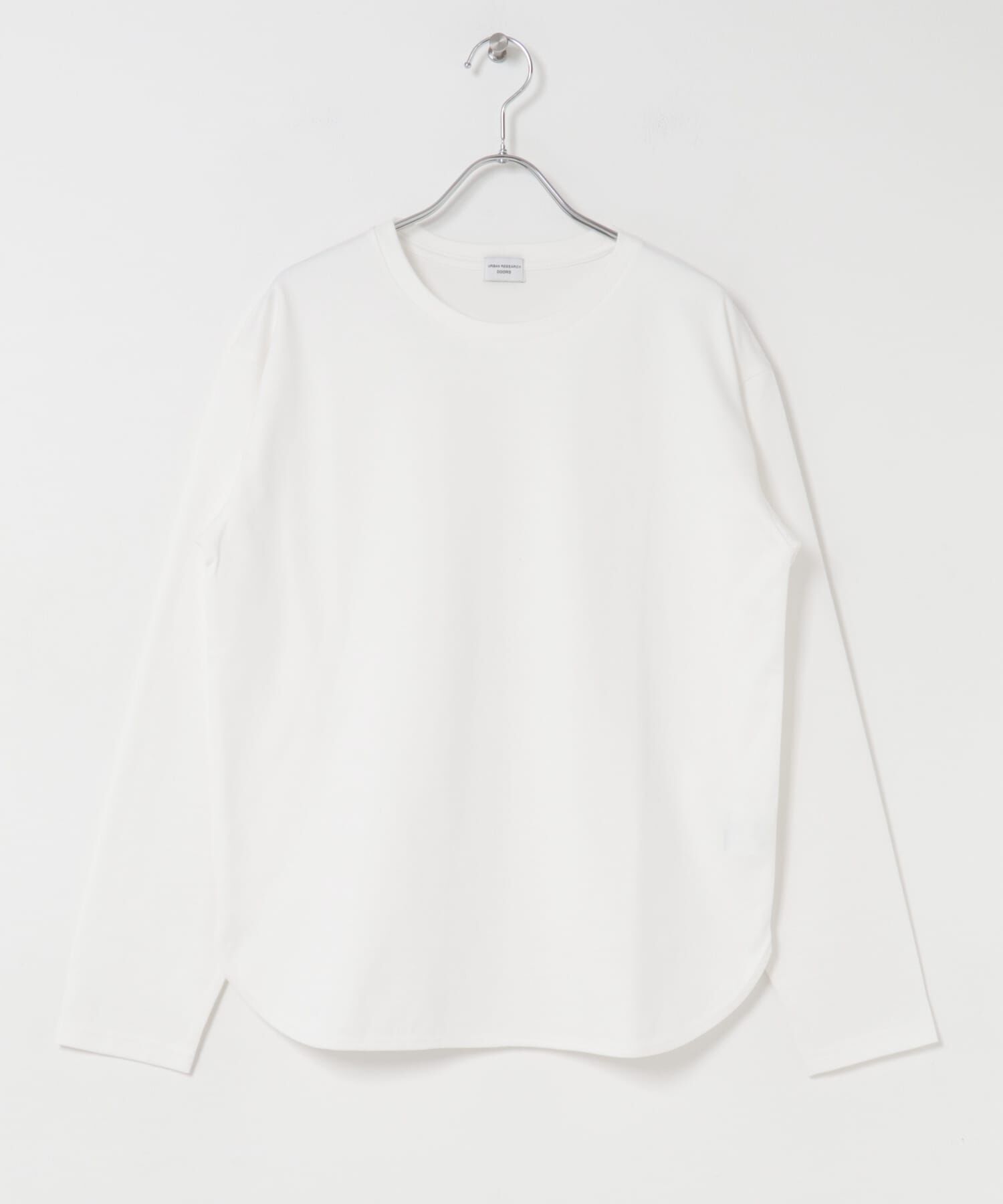 URBAN RESEARCH DOORS「コットンラウンドヘムカットソー」|Tシャツ・カットソー|