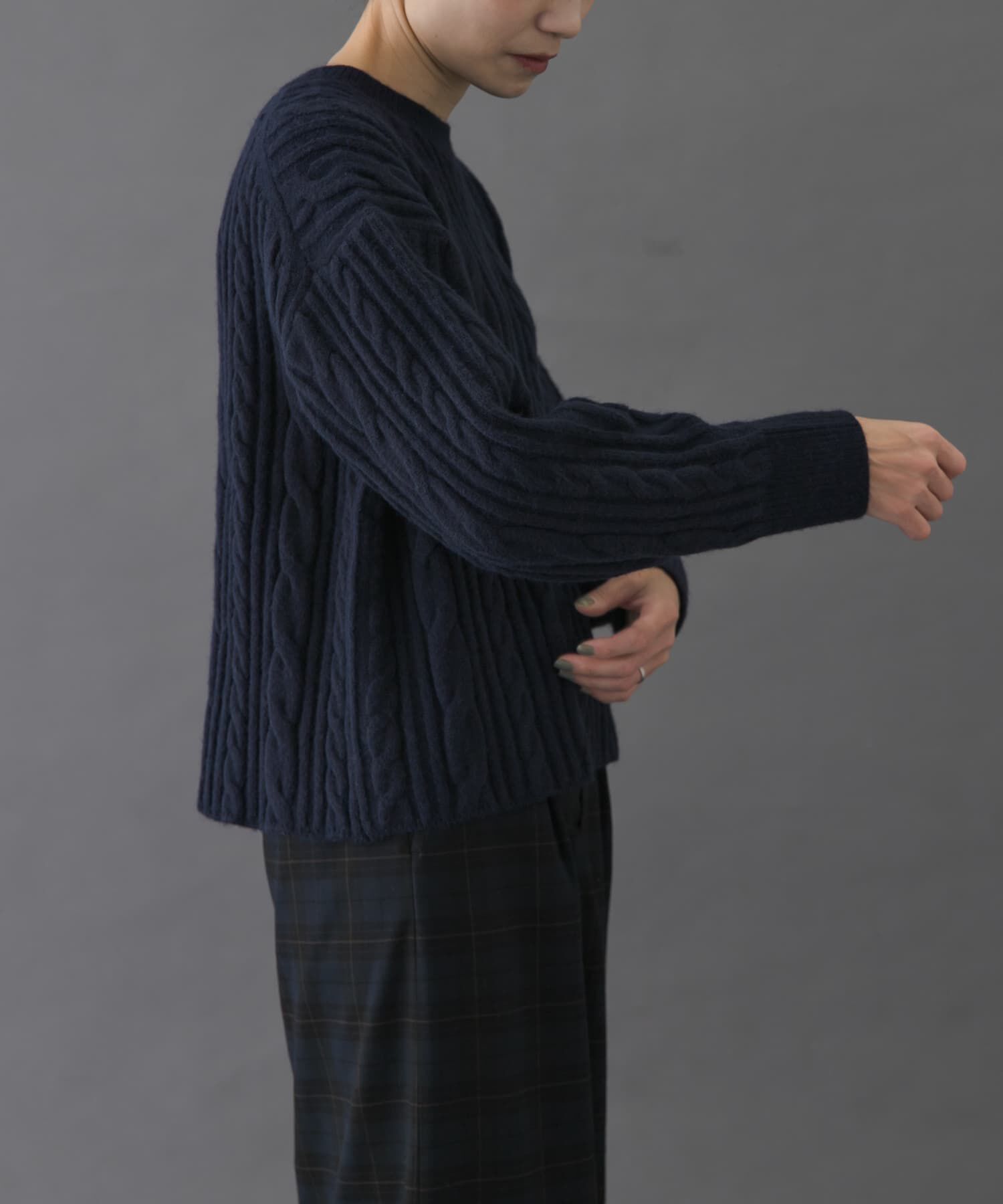 URBAN RESEARCH DOORS「FORK&SPOON　ケーブルニットプルオーバー」|ニット・セーター|