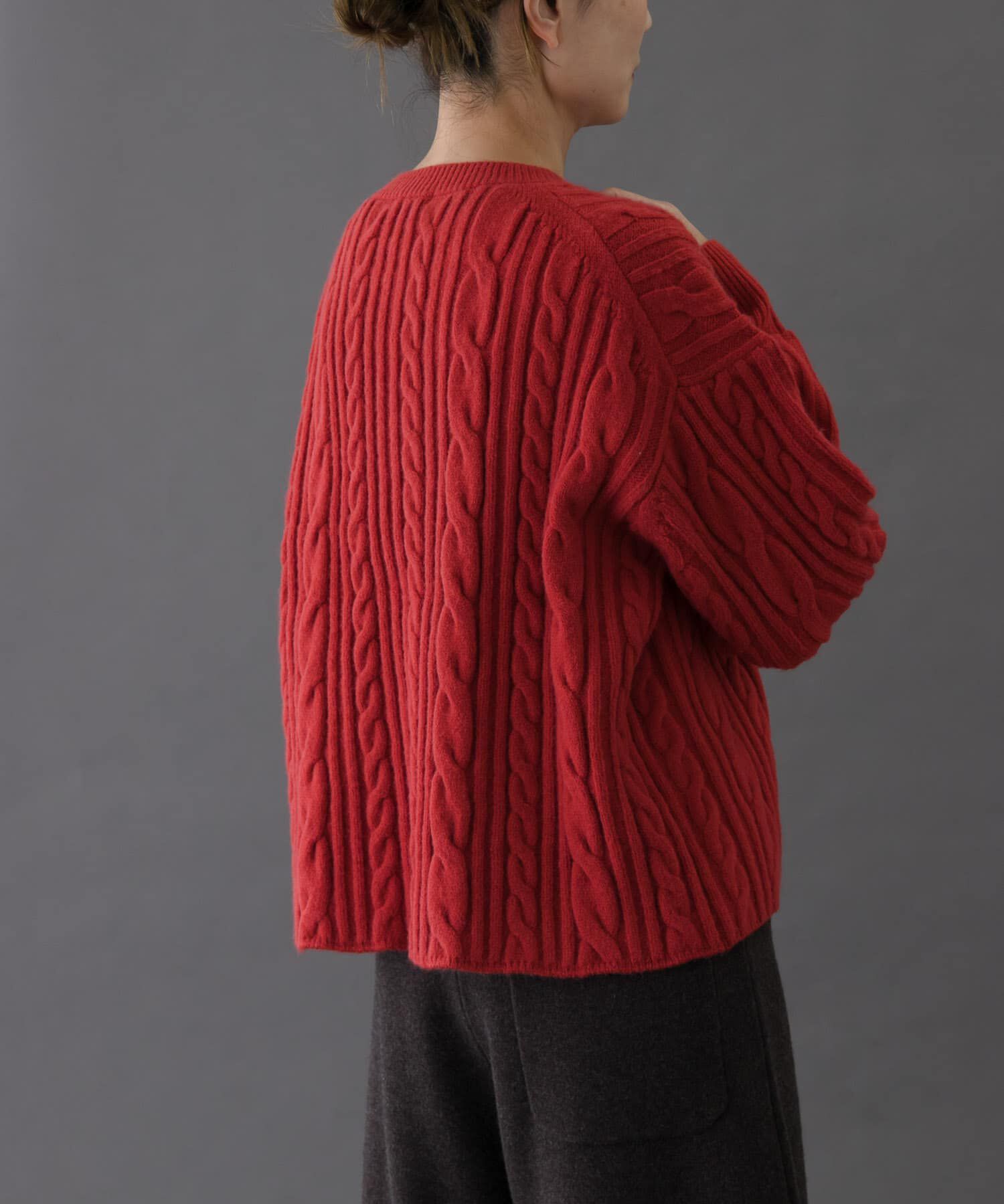 URBAN RESEARCH DOORS「FORK&SPOON　ケーブルニットプルオーバー」|ニット・セーター|