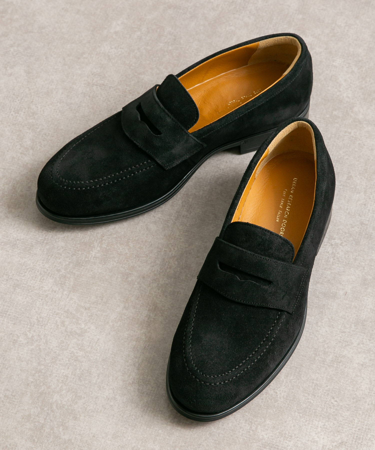 URBAN RESEARCH DOORS「LIFE STYLE TAILOR　マルチスペックスエードコインローファー」|ビジネス・ドレスシューズ|ブラック