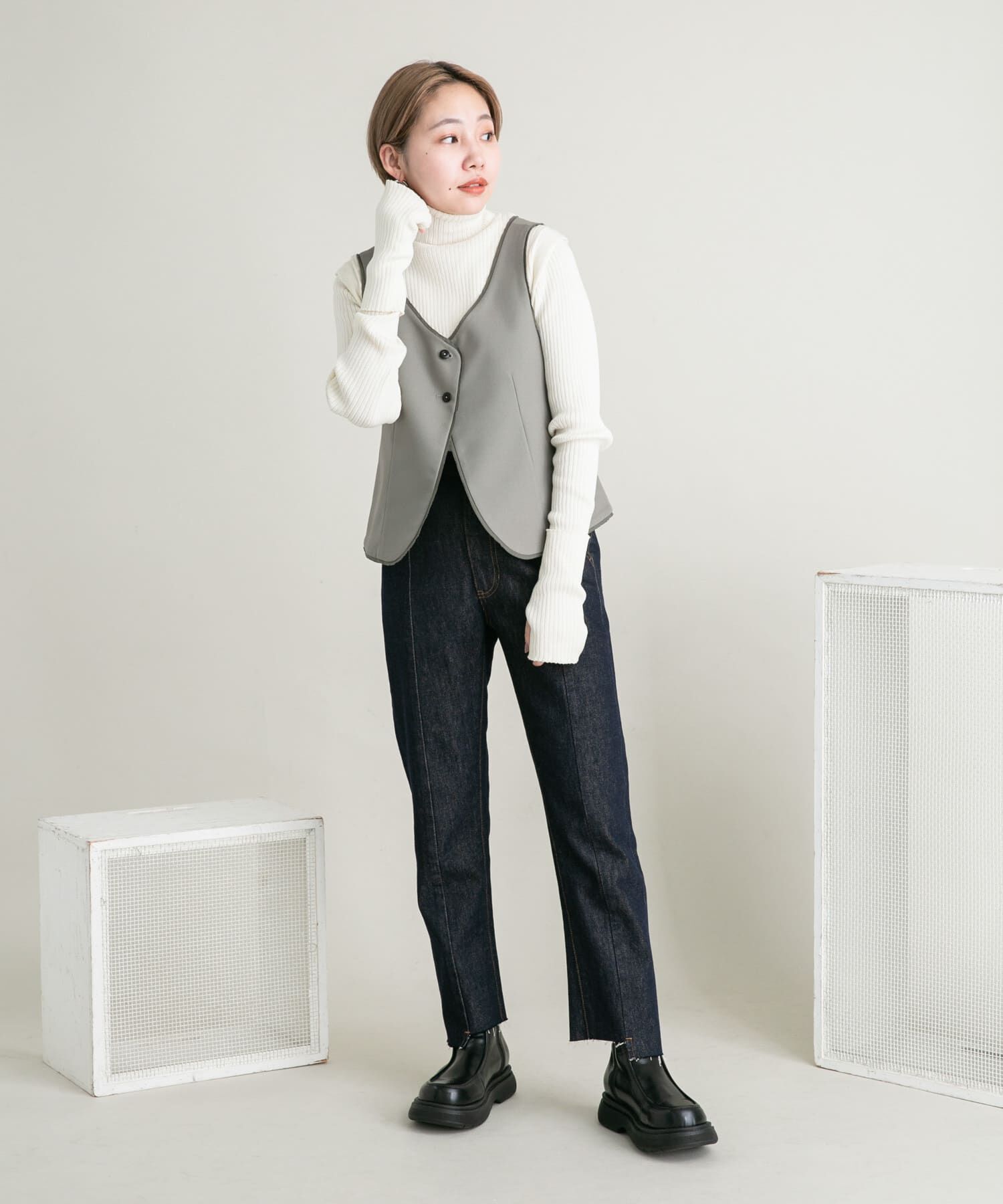  「カットオフデザインベスト」|ベスト・ジレ|