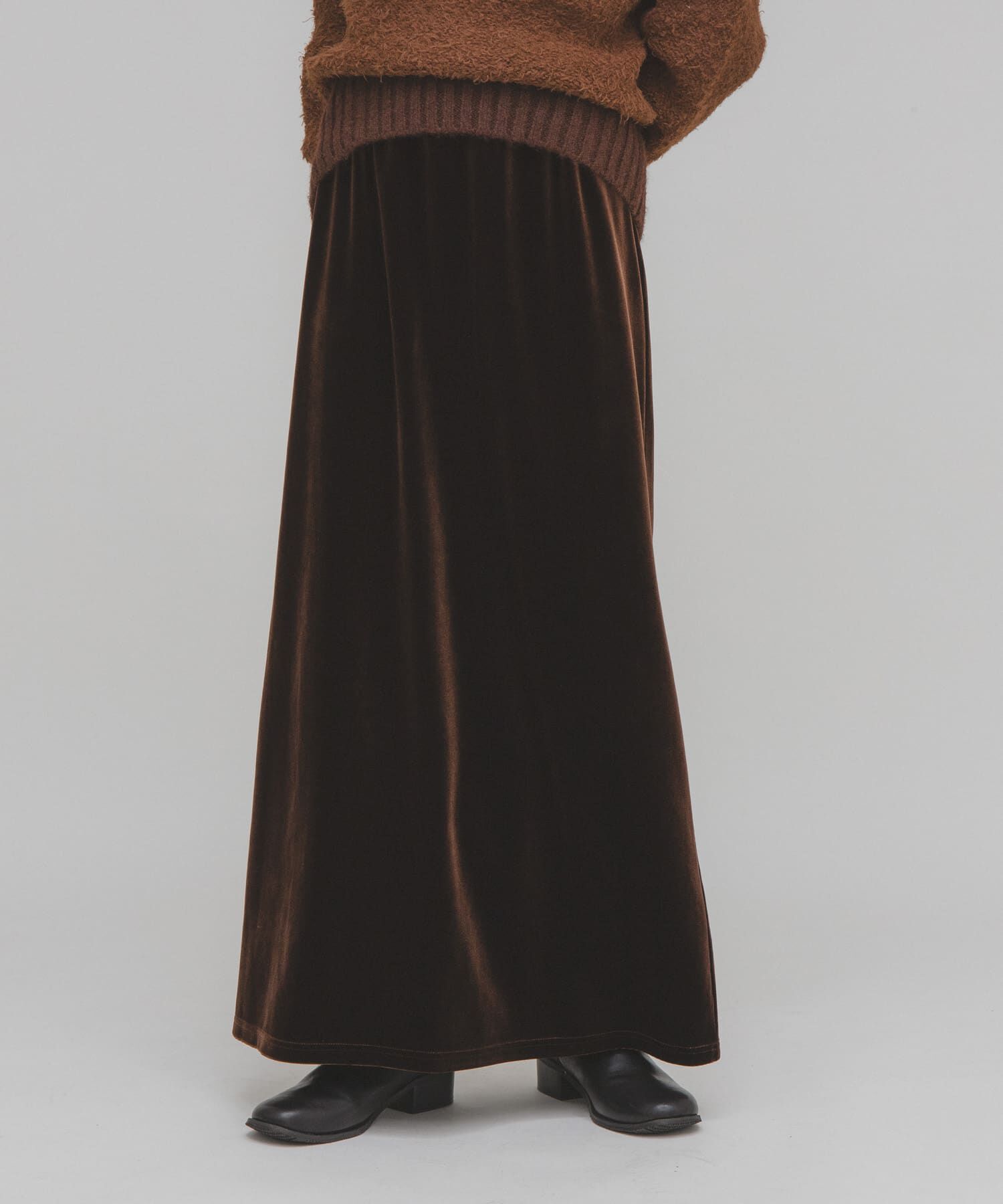  「ベロアナロースカート」|スカート|