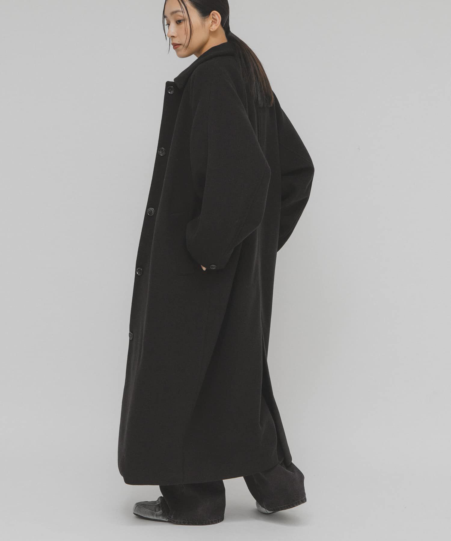  「ステンカラーコクーンロングコート」|ステンカラーコート|