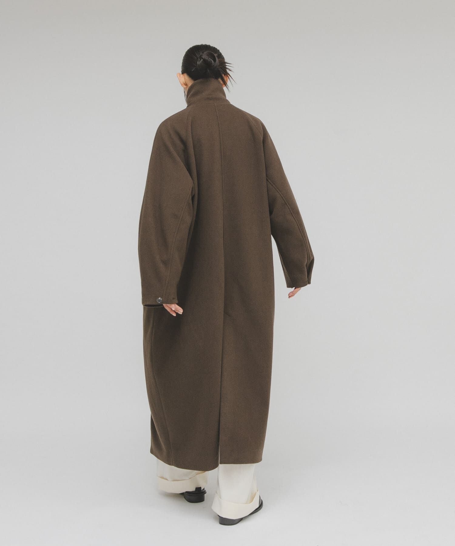 「ステンカラーコクーンロングコート」|ステンカラーコート|