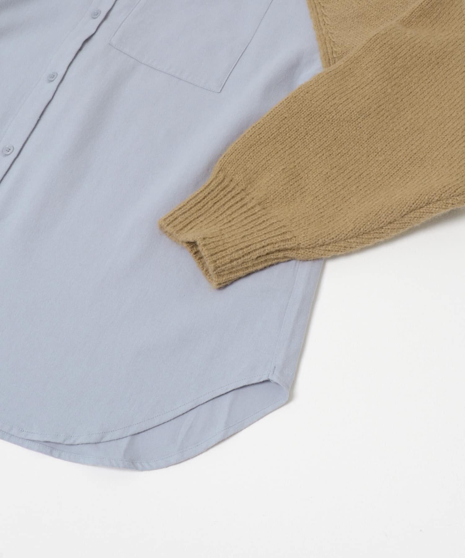  「ニットスリーブデザインシャツ」|シャツ・ブラウス|