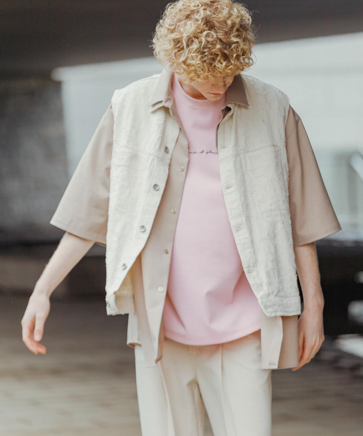 SENSE OF PLACE by URBAN RESEARCH「『セットアップ対応』 フラワーデニムベスト」|ベスト・ジレ|