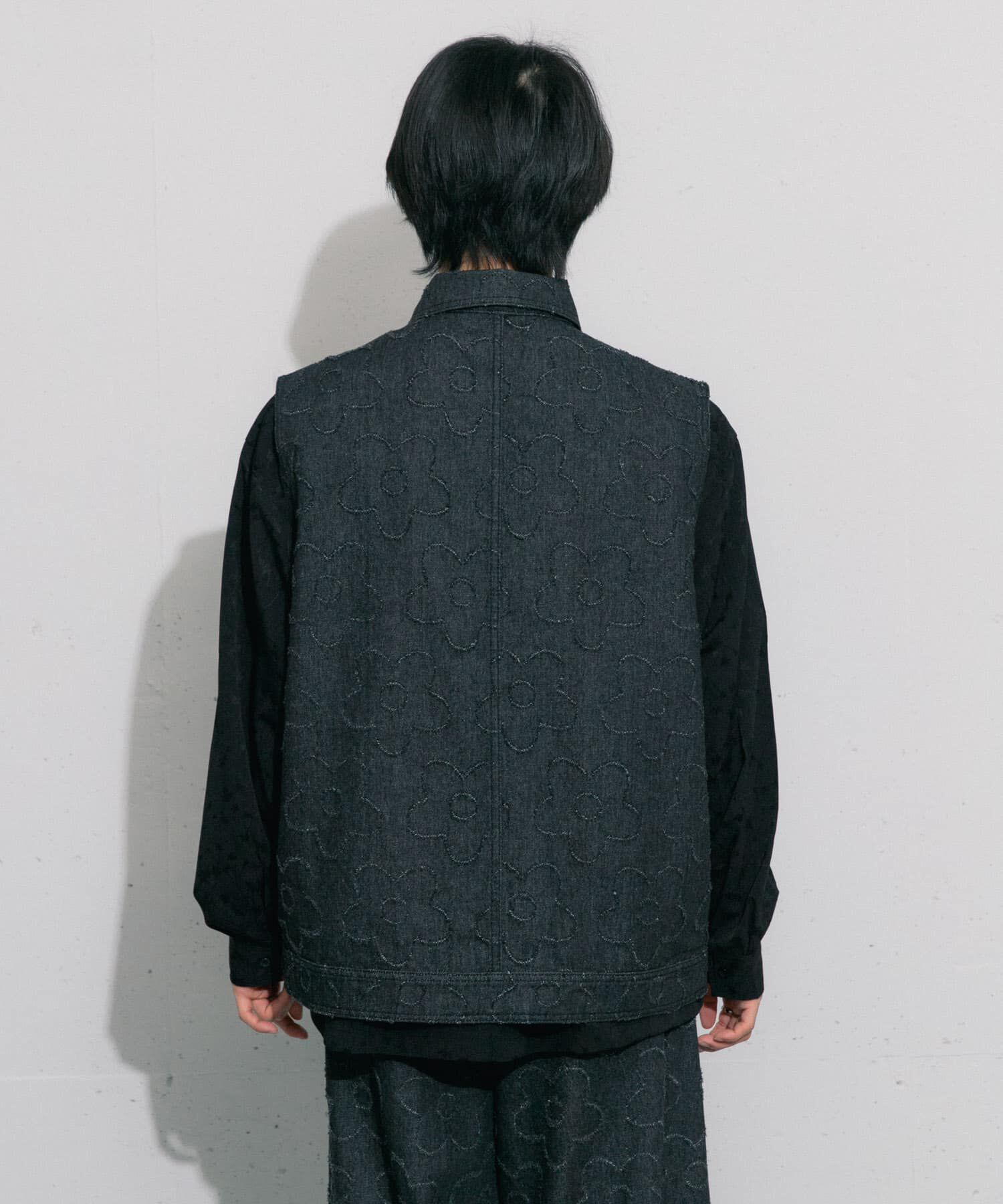 SENSE OF PLACE by URBAN RESEARCH「『セットアップ対応』 フラワーデニムベスト」|ベスト・ジレ|