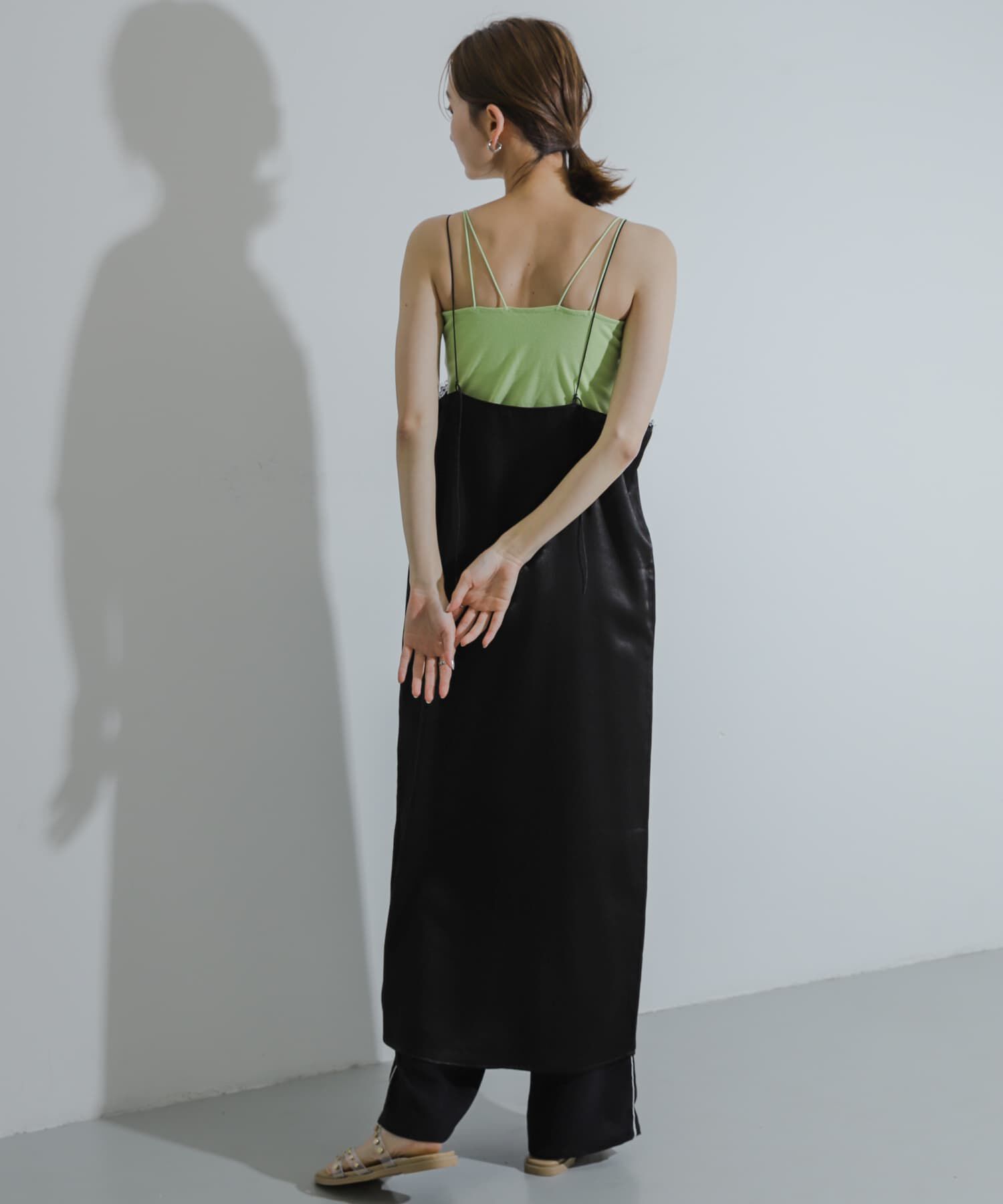 SENSE OF PLACE by URBAN RESEARCH「レースサテンキャミワンピース」|ワンピース|