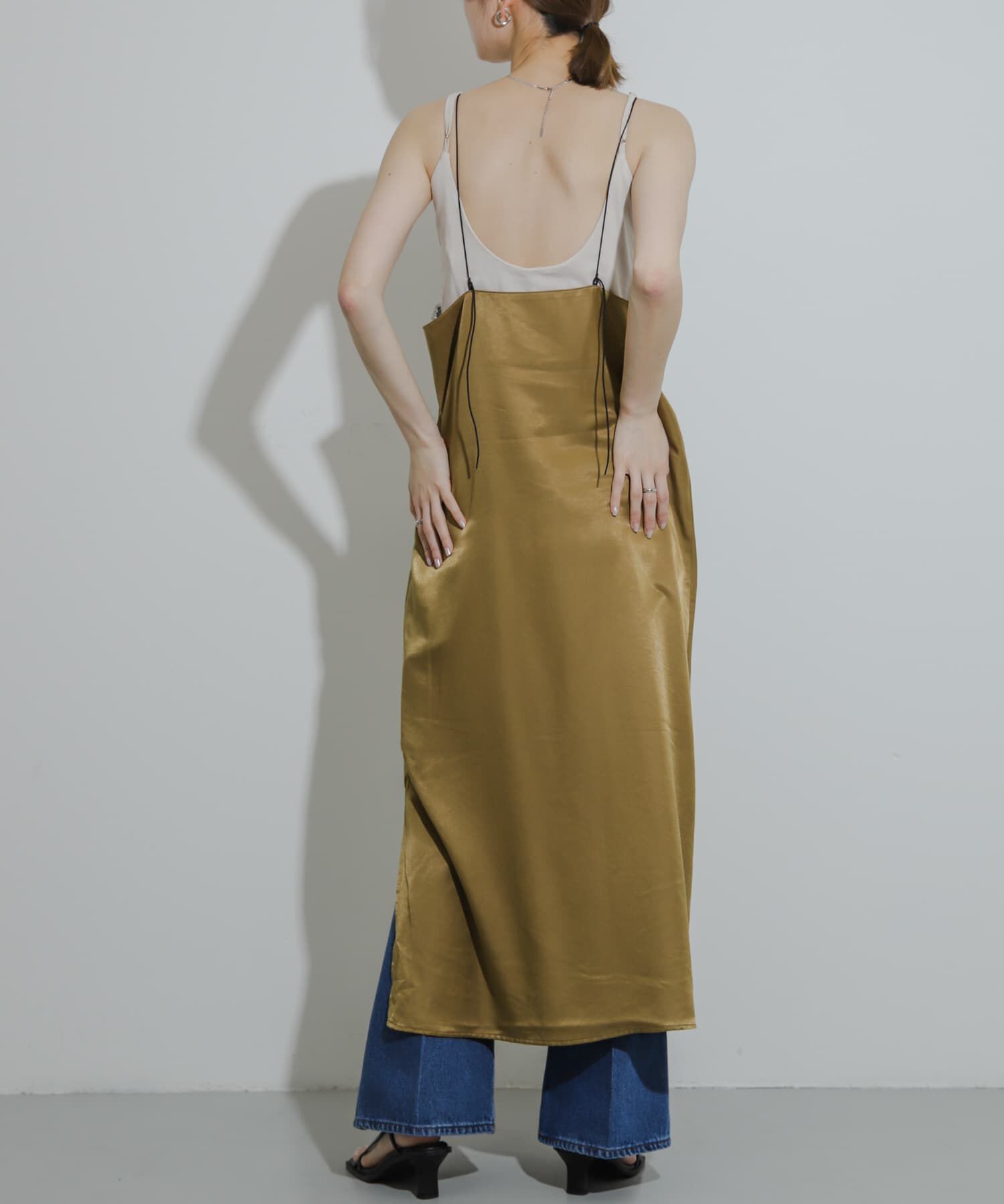 SENSE OF PLACE by URBAN RESEARCH「レースサテンキャミワンピース」|ワンピース|