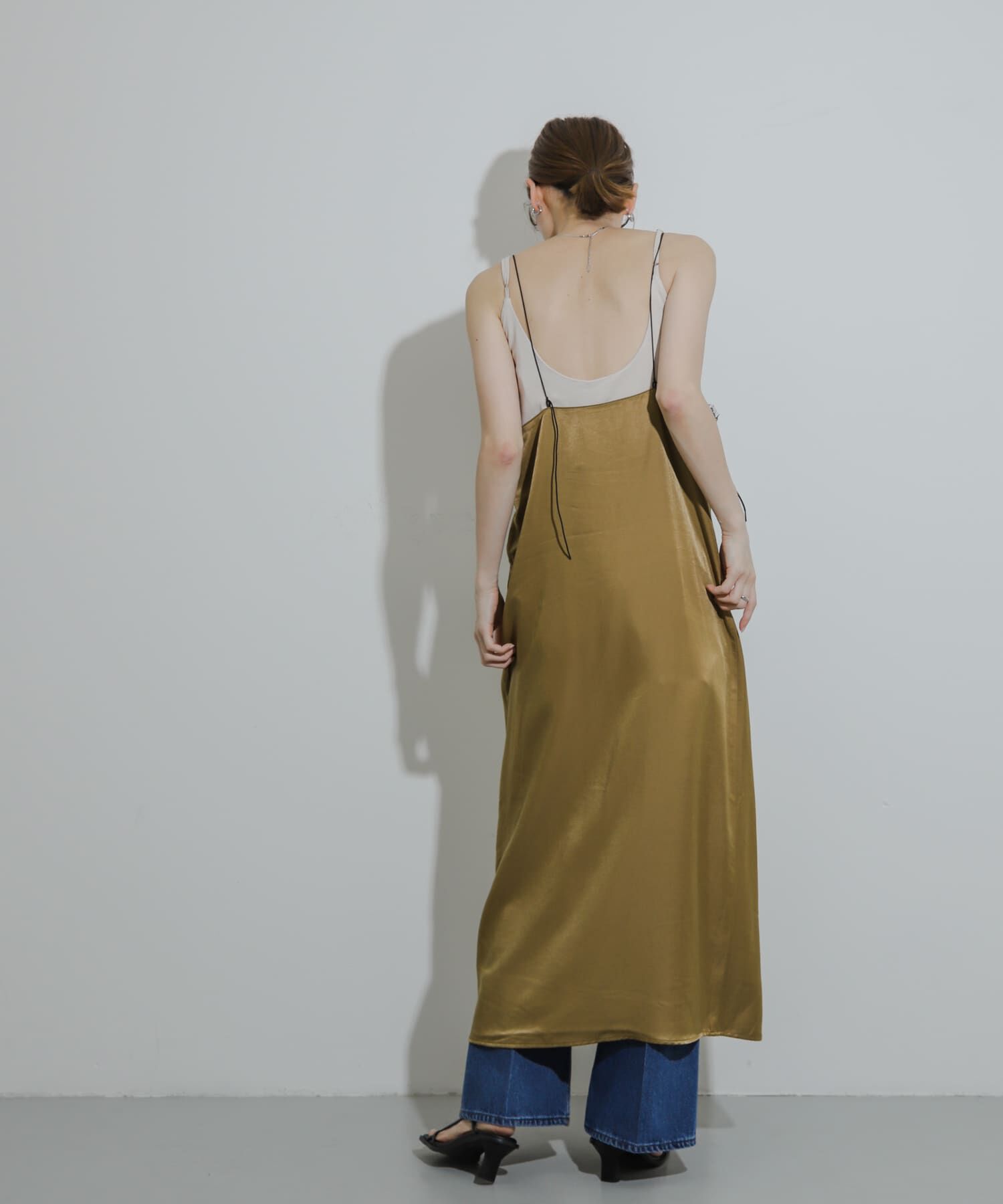 SENSE OF PLACE by URBAN RESEARCH「レースサテンキャミワンピース」|ワンピース|