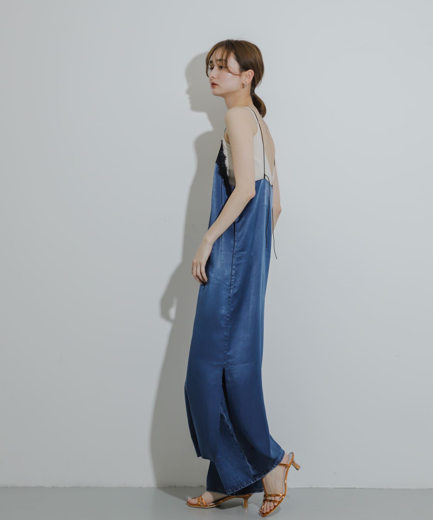 SENSE OF PLACE by URBAN RESEARCH「レースサテンキャミワンピース」|ワンピース|