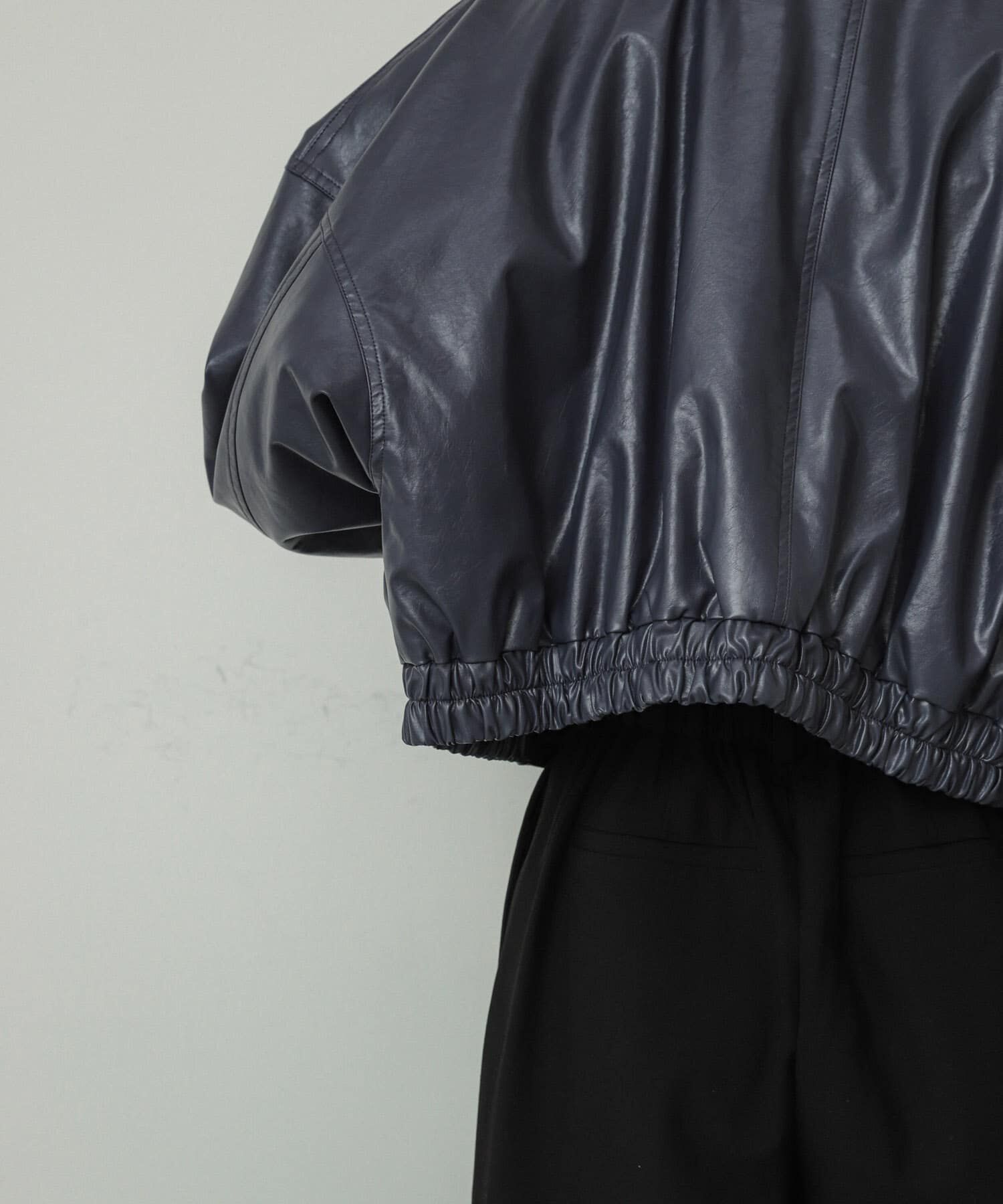 SENSE OF PLACE by URBAN RESEARCH「クロップドレザーライクブルゾン」|ブルゾン・スタジャン|