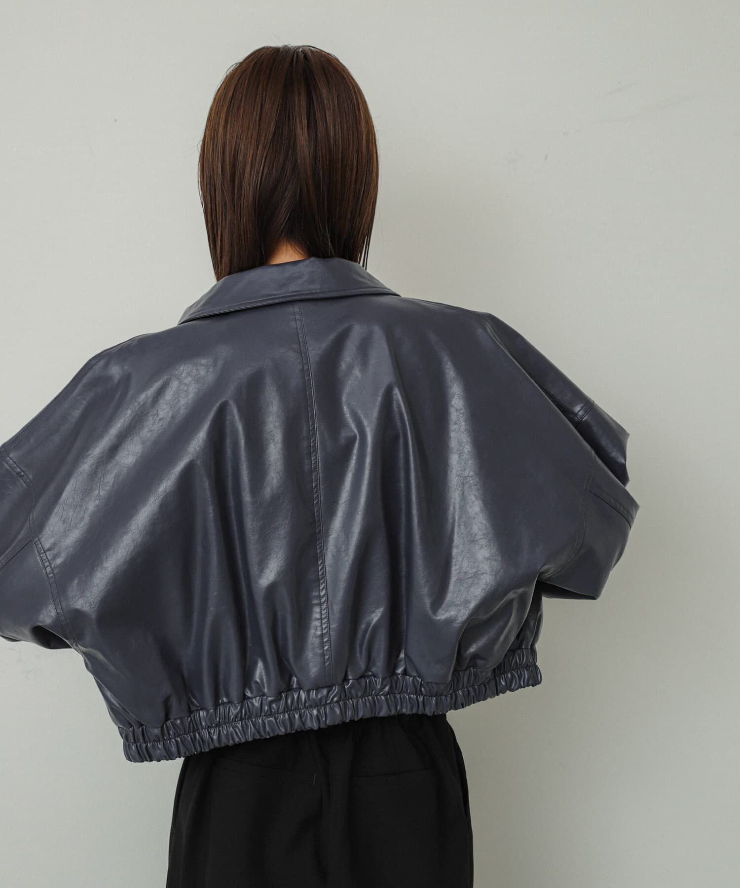 SENSE OF PLACE by URBAN RESEARCH「クロップドレザーライクブルゾン」|ブルゾン・スタジャン|