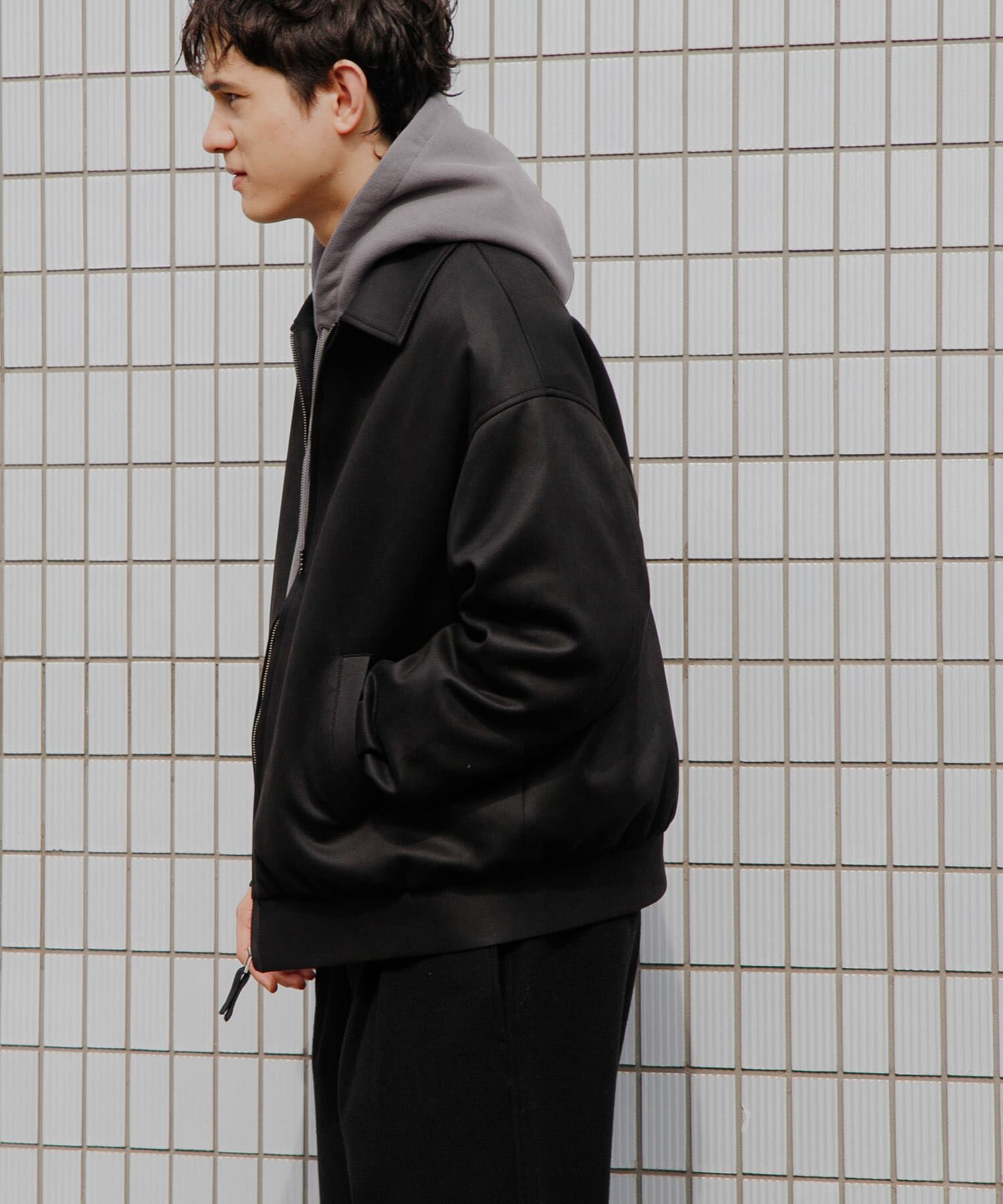 SENSE OF PLACE by URBAN RESEARCH「『ユニセックス』ツイルスエードタッチZIPブルゾン」|ブルゾン・スタジャン|