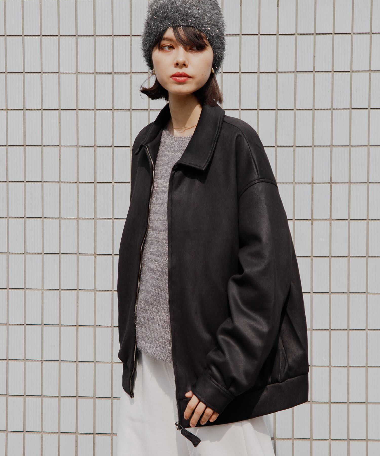 SENSE OF PLACE by URBAN RESEARCH「『ユニセックス』ツイルスエードタッチZIPブルゾン」|ブルゾン・スタジャン|