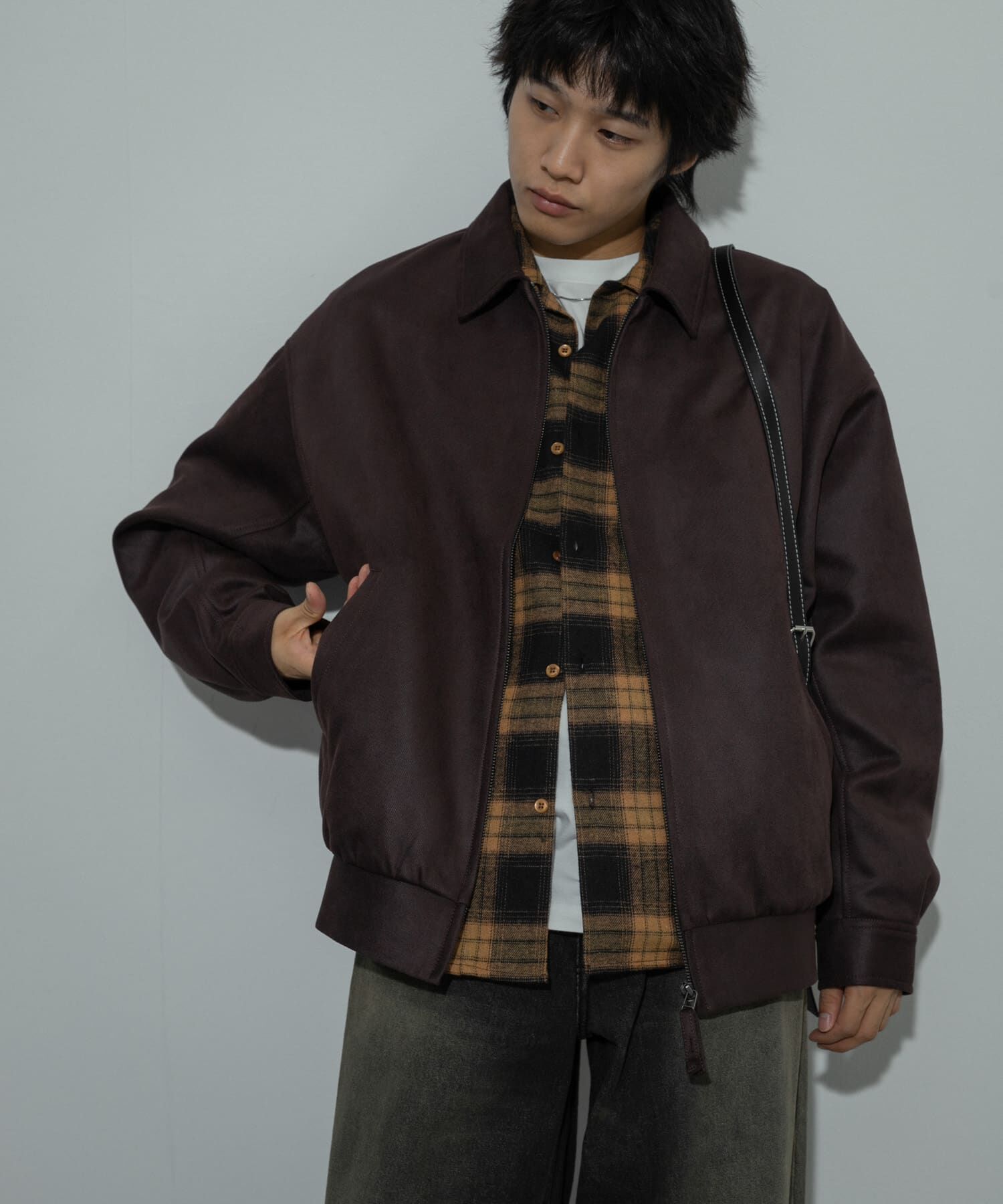 SENSE OF PLACE by URBAN RESEARCH「『ユニセックス』ツイルスエードタッチZIPブルゾン」|ブルゾン・スタジャン|