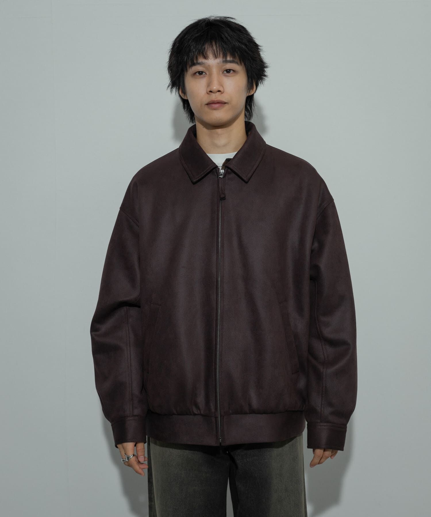 SENSE OF PLACE by URBAN RESEARCH「『ユニセックス』ツイルスエードタッチZIPブルゾン」|ブルゾン・スタジャン|