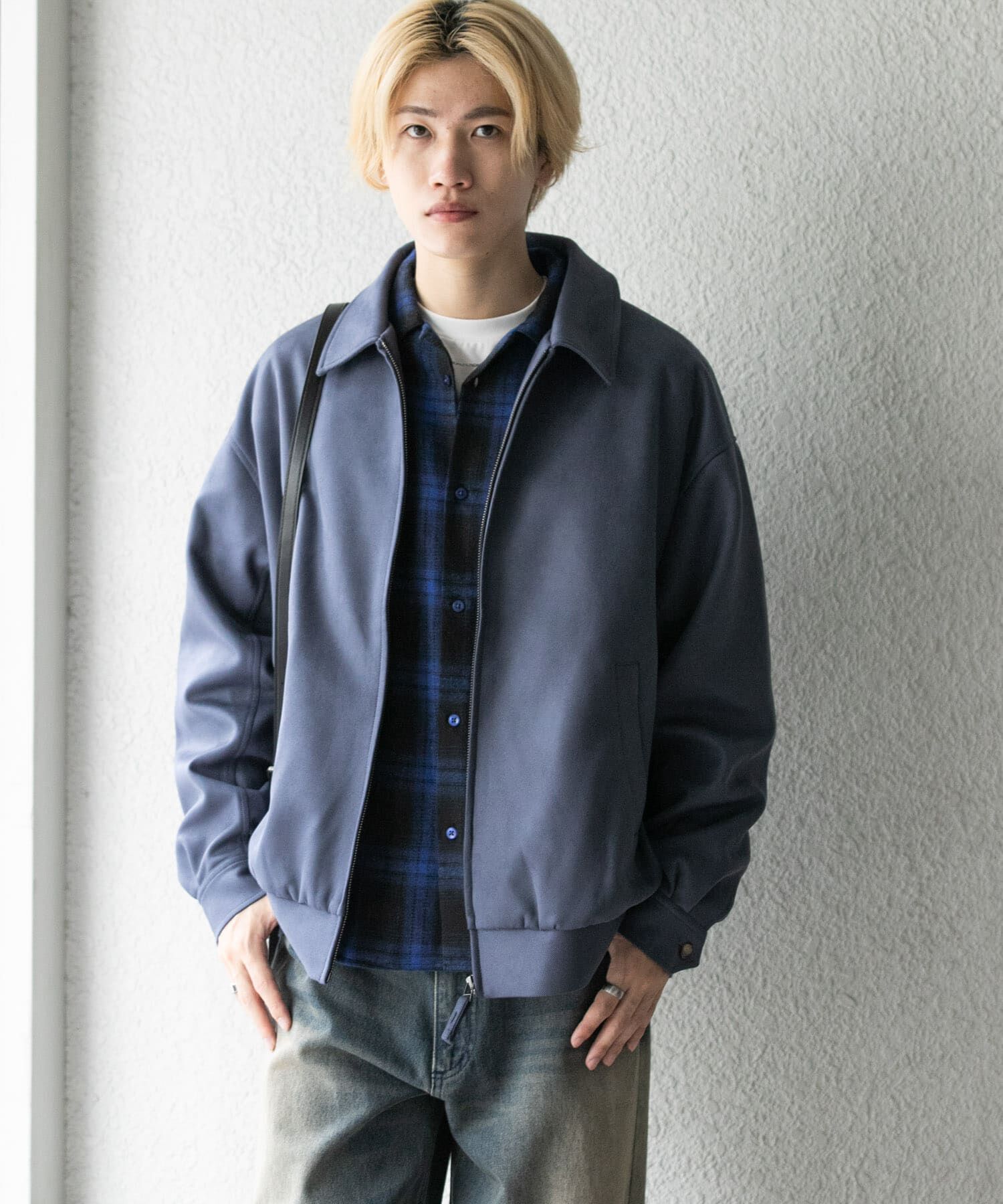 SENSE OF PLACE by URBAN RESEARCH「『ユニセックス』ツイルスエードタッチZIPブルゾン」|ブルゾン・スタジャン|