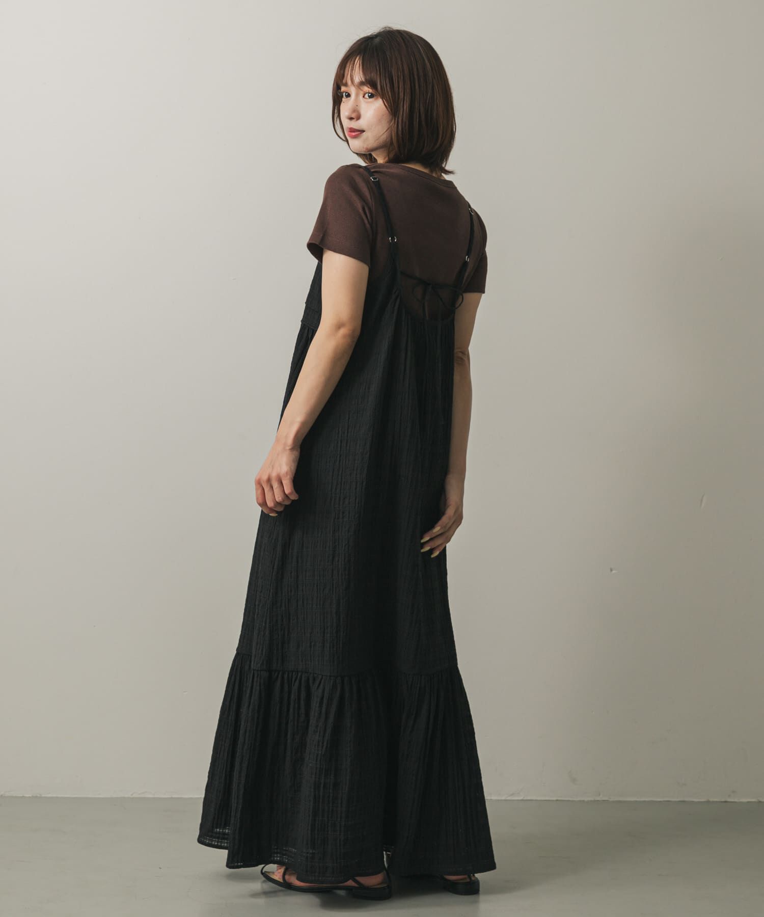 SENSE OF PLACE by URBAN RESEARCH「チェックジャガードキャミワンピース」|ワンピース|