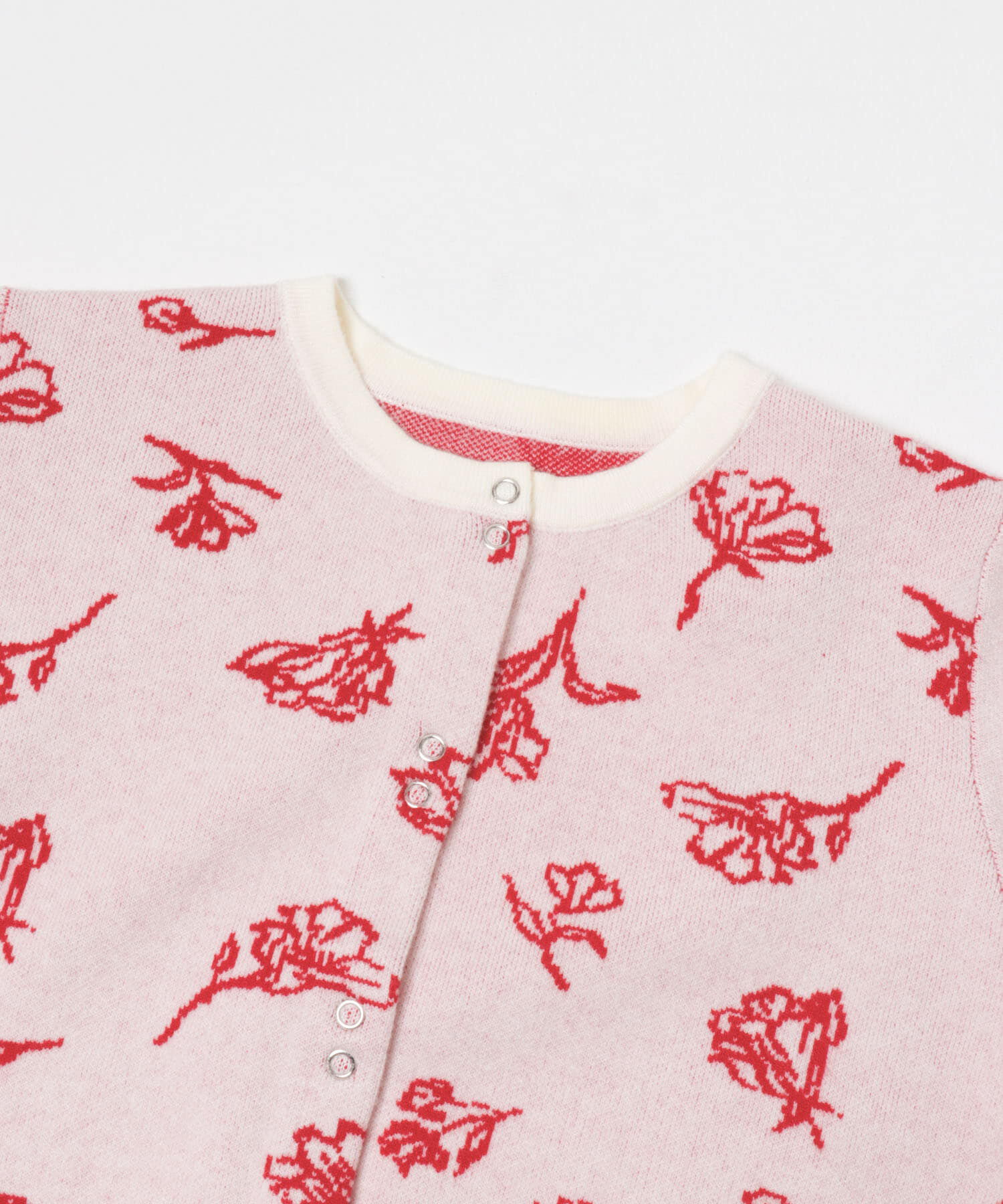 SENSE OF PLACE by URBAN RESEARCH「『洗濯可』ジャガードフラワーコンパクトニットカーディガン」|カーディガン|