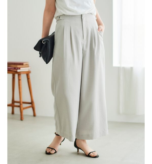  「《手洗い可能》タンブラーブッチャータックワイドパンツ」|その他|