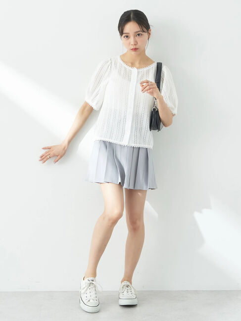 earth music&ecology「コンパクトレースカーディガン」|カーディガン|