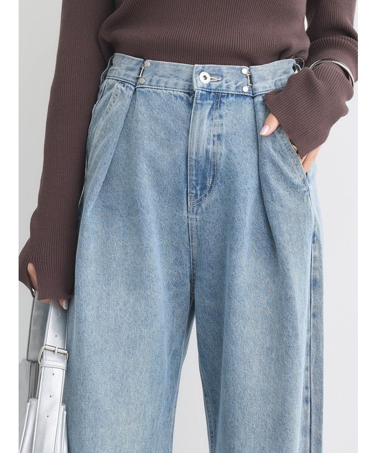 earth music&ecology「タックホックデニムパンツ」|デニム|