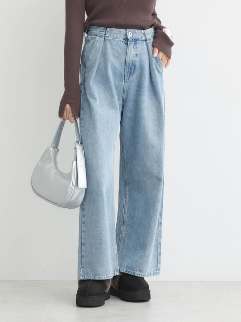 earth music&ecology「タックホックデニムパンツ」|デニム|