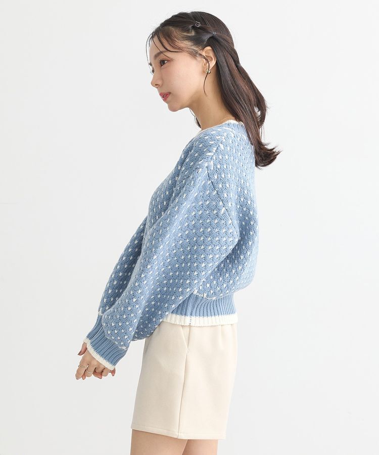 earth music&ecology「ポコポコジャガードニットプルオーバー」|ニット・セーター|