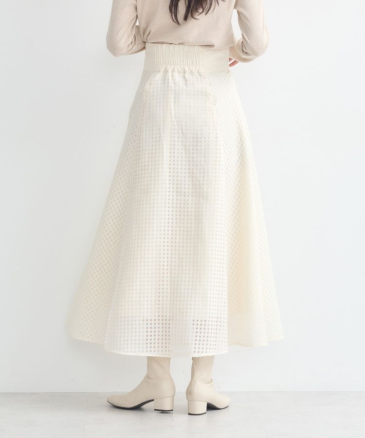 earth music&ecology「シアーチェックスカート」|フレア|